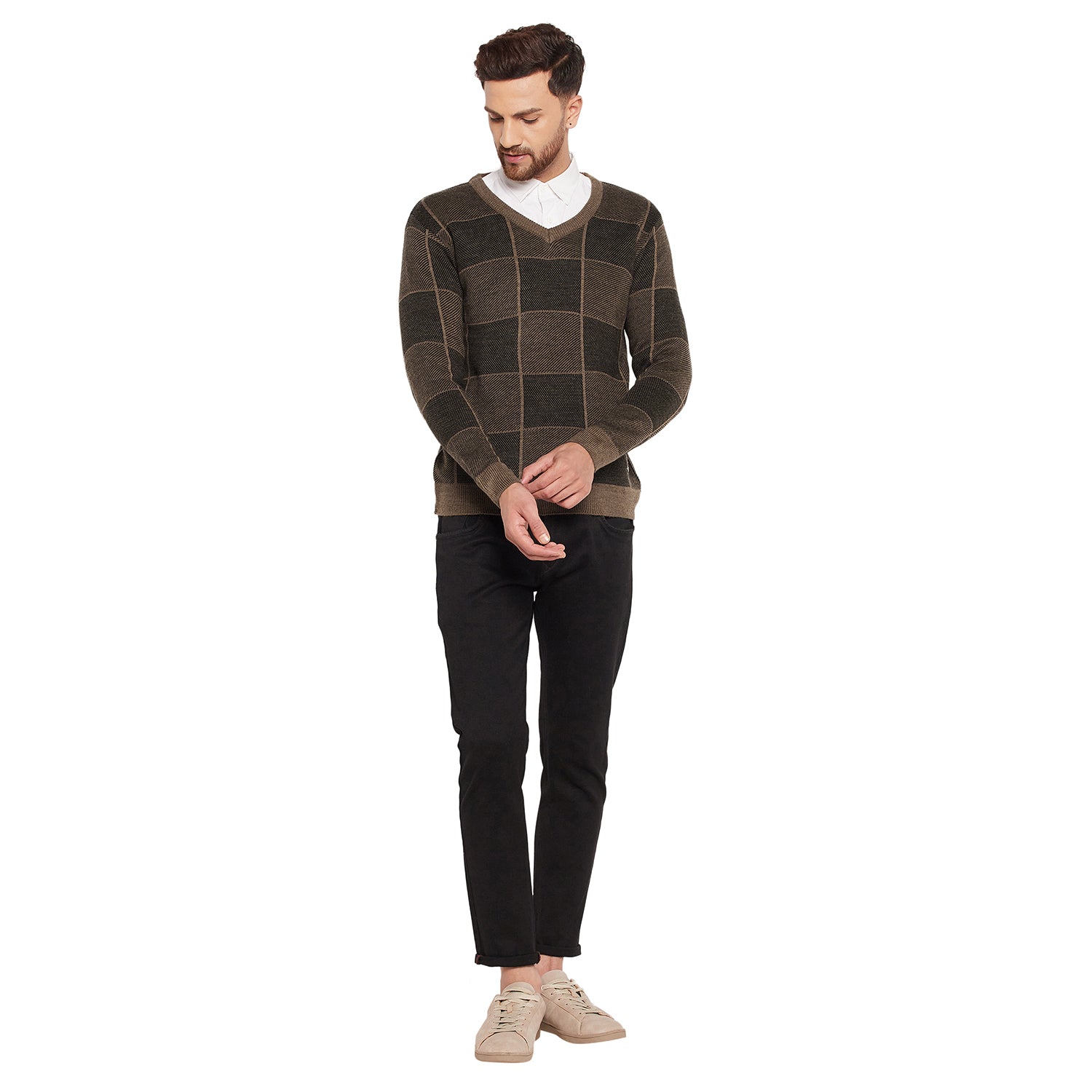 Duke Urban Men Full Sleeve V-Neck Sweater (SDS2053)
