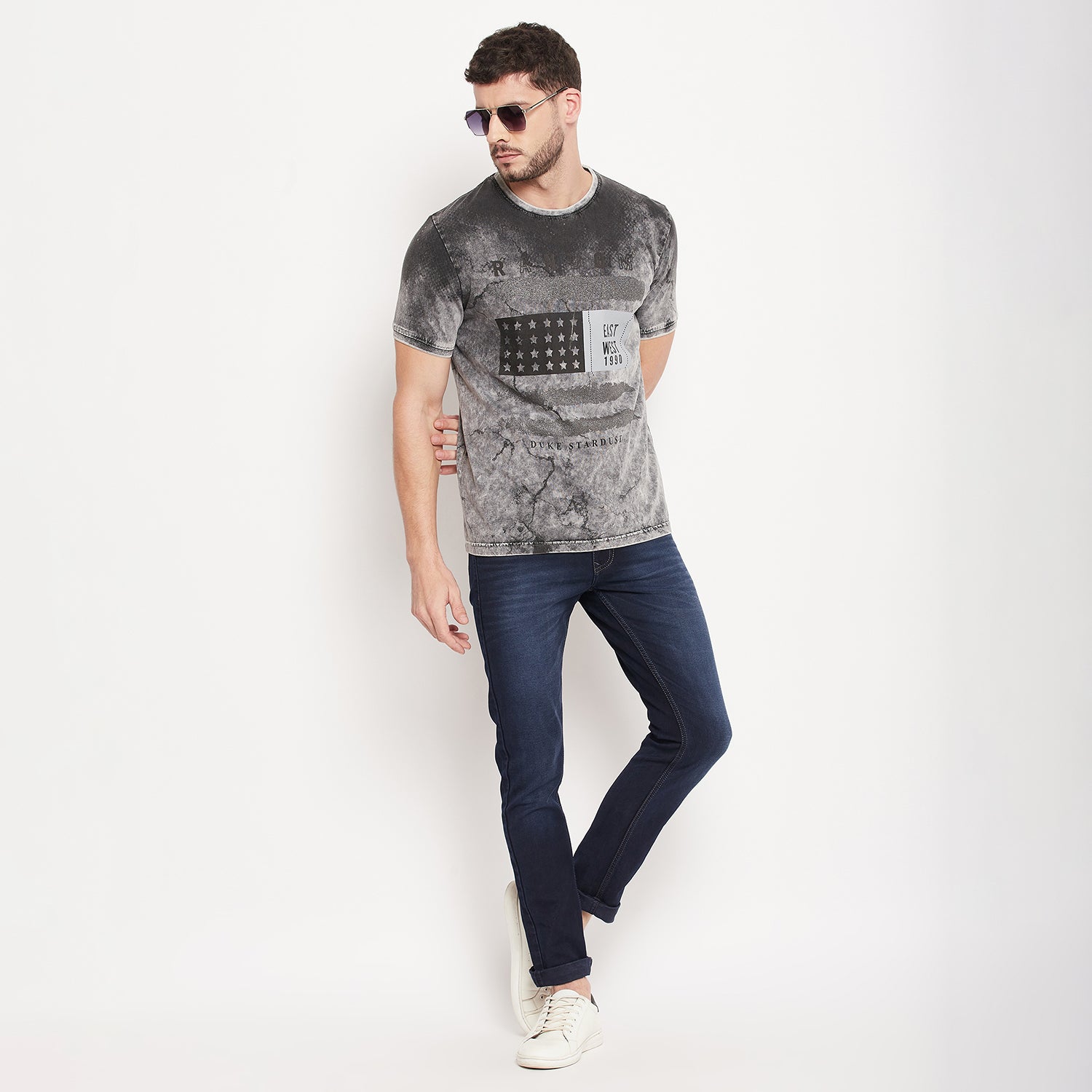 Duke Stardust Men Half Sleeve Cotton T-shirt (LF4957)