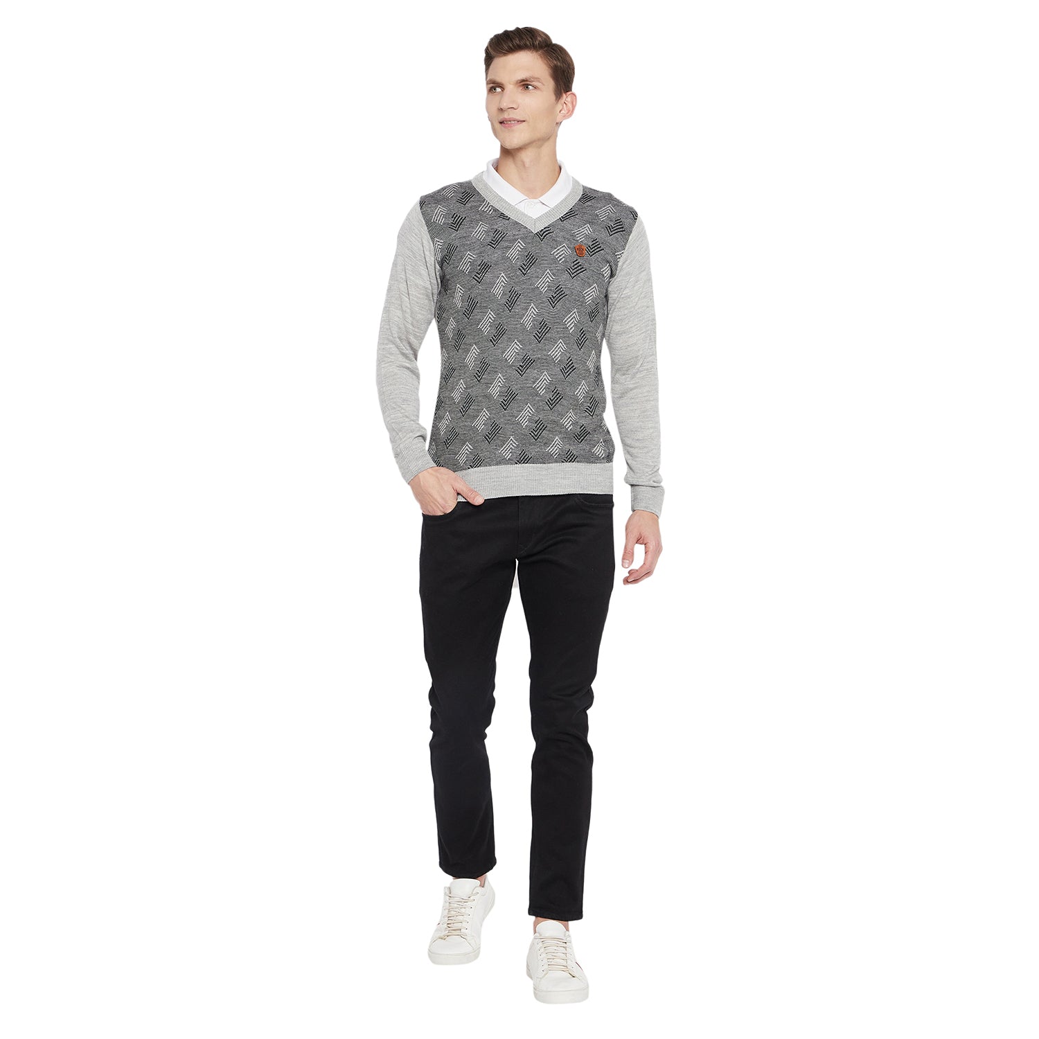 Duke Urban Men Full Sleeve V Neck Sweater (SDS8037)