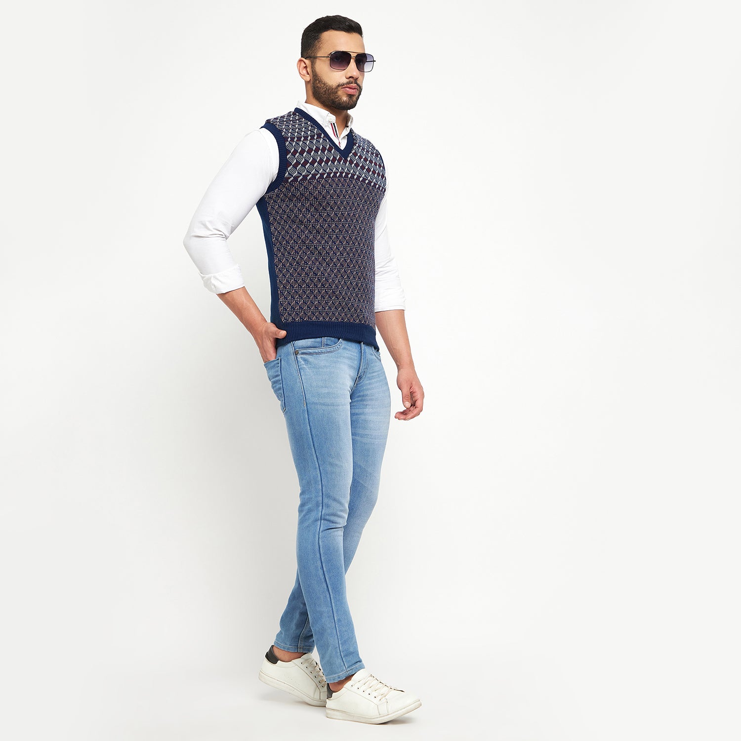 Duke Urban Men Sleeveless Reversible Sweater (SDS2041)