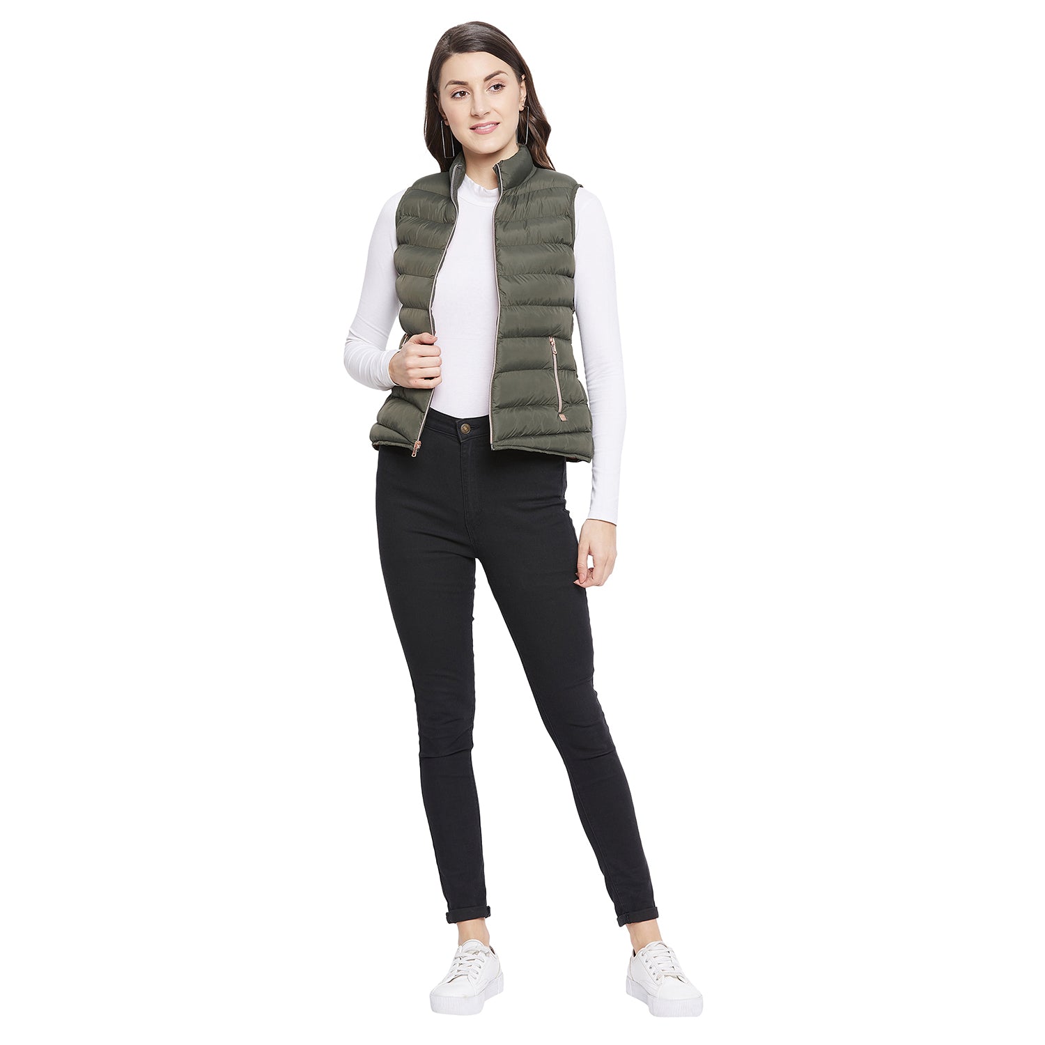 Duke Urban Women Sleeveless Puffer Jacket (SDZ6742)