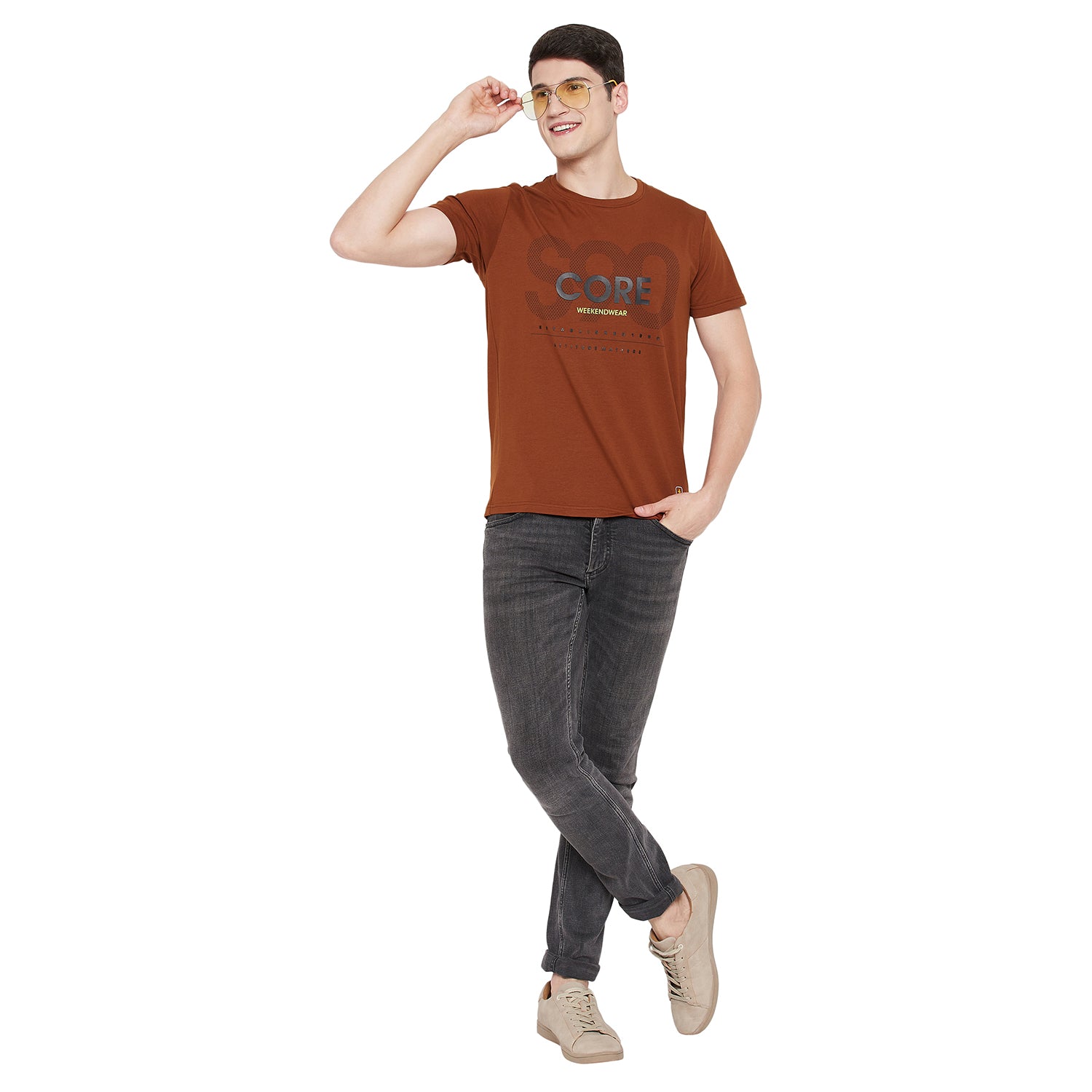 Duke Stardust Men Half Sleeve Cotton T-shirt (LF5233)