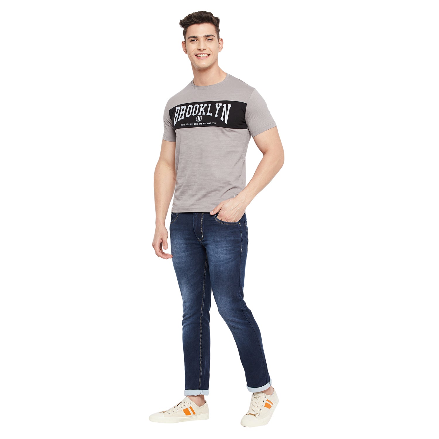 Duke Stardust Men Half Sleeve Cotton T-Shirt (LF5103)