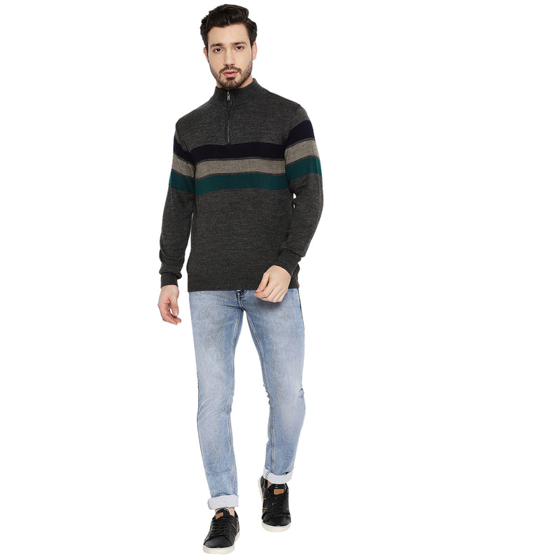 Duke Urban Men Full Sleeve Half Zip Sweater (SDS2079)