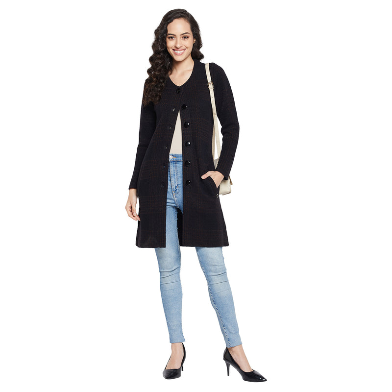 Duke Urban Women Full sleeve Round Neck Cardigan (SDS1099)