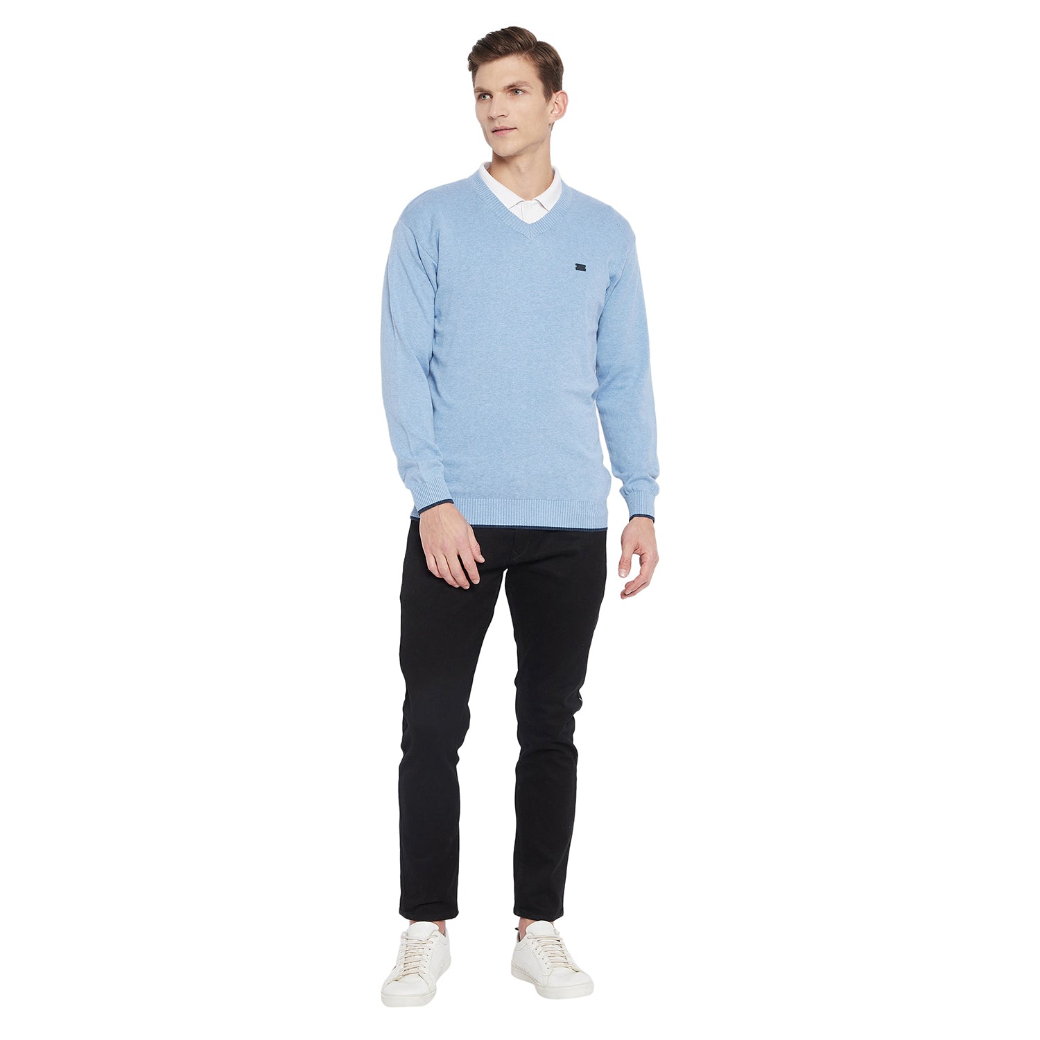 Duke Stardust Men Full Sleeve V Neck Sweater (SDS731)
