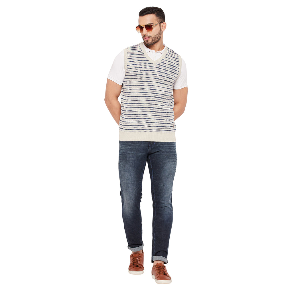 Duke Urban Men Printed Sleeveless Sweater (SDS2034)
