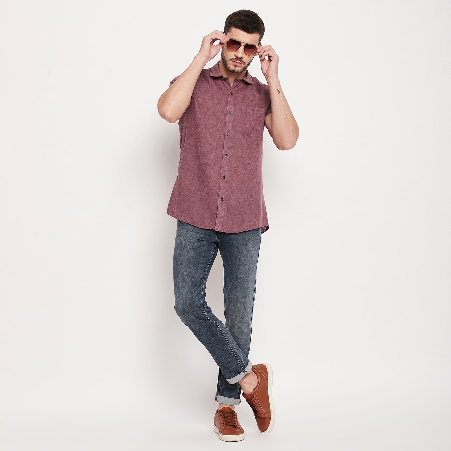 Duke Stardust Men Half Sleeve Cotton Shirt (SDO44CLM)