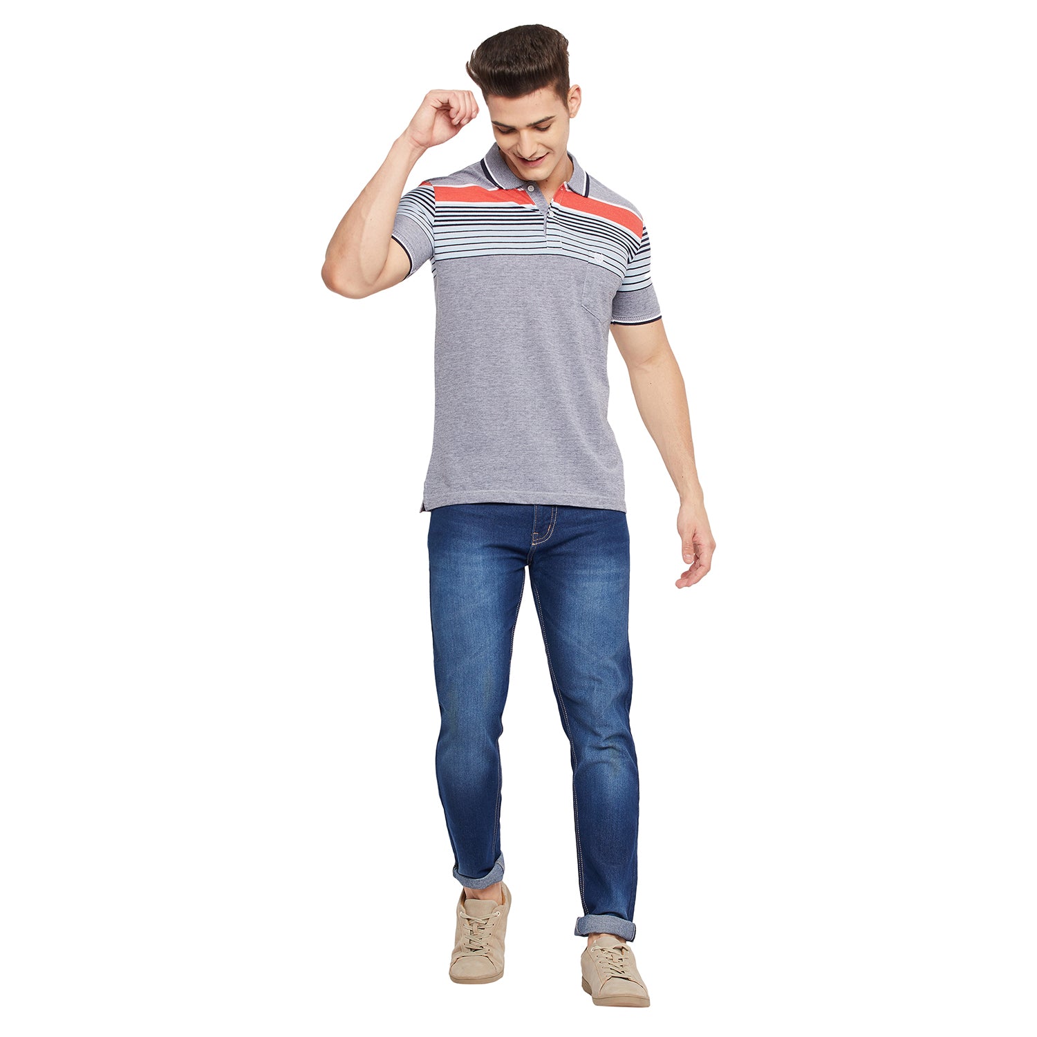Duke Stardust Men Half Sleeve Cotton T-shirt (LF5395)