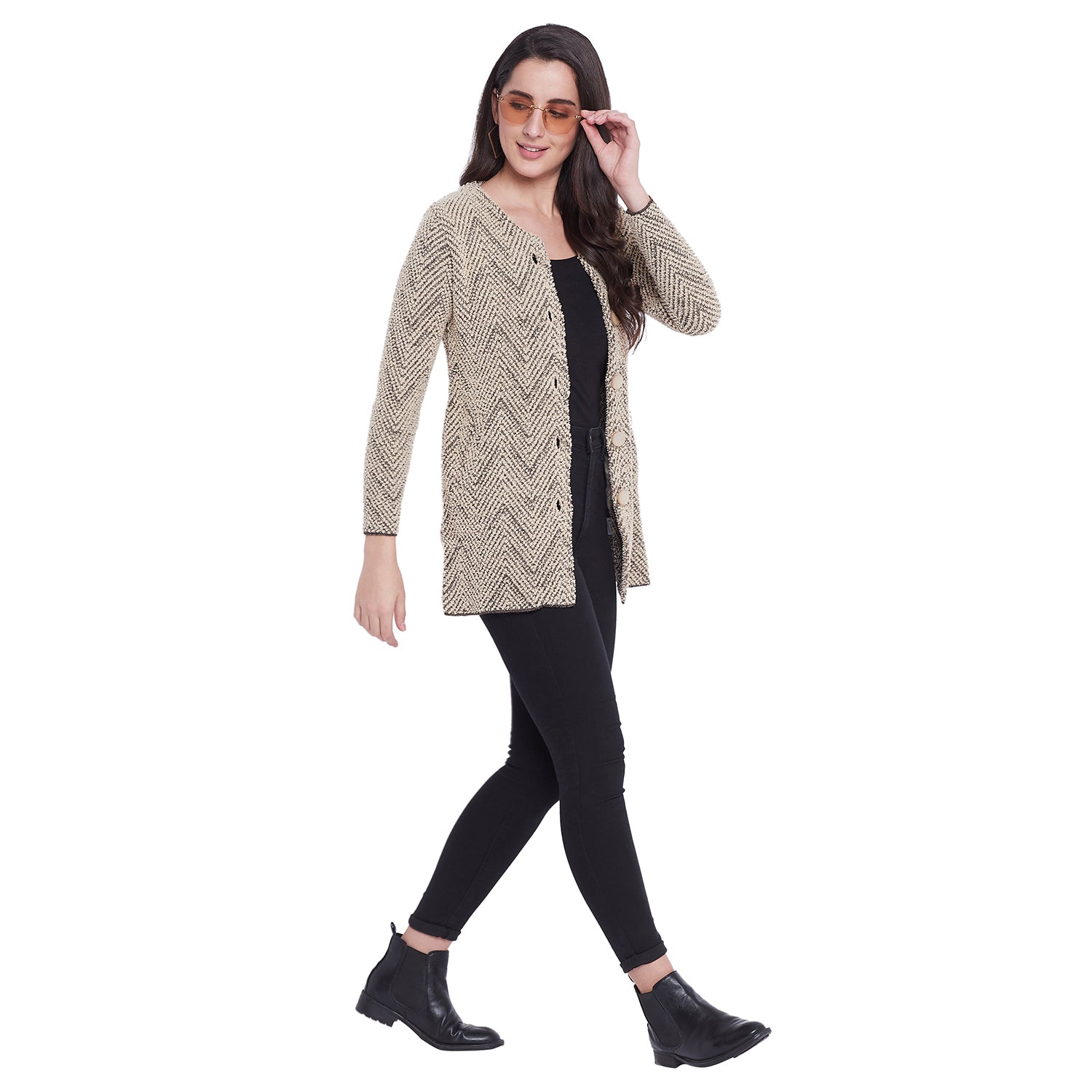 Duke Urban Women Full Sleeve Long Cardigan (SDS9638)