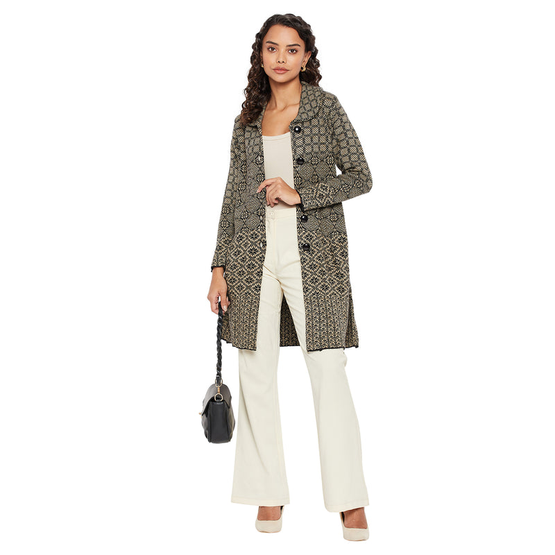 Duke Urban Women Collared Neck Cardigan  (SDS1136)