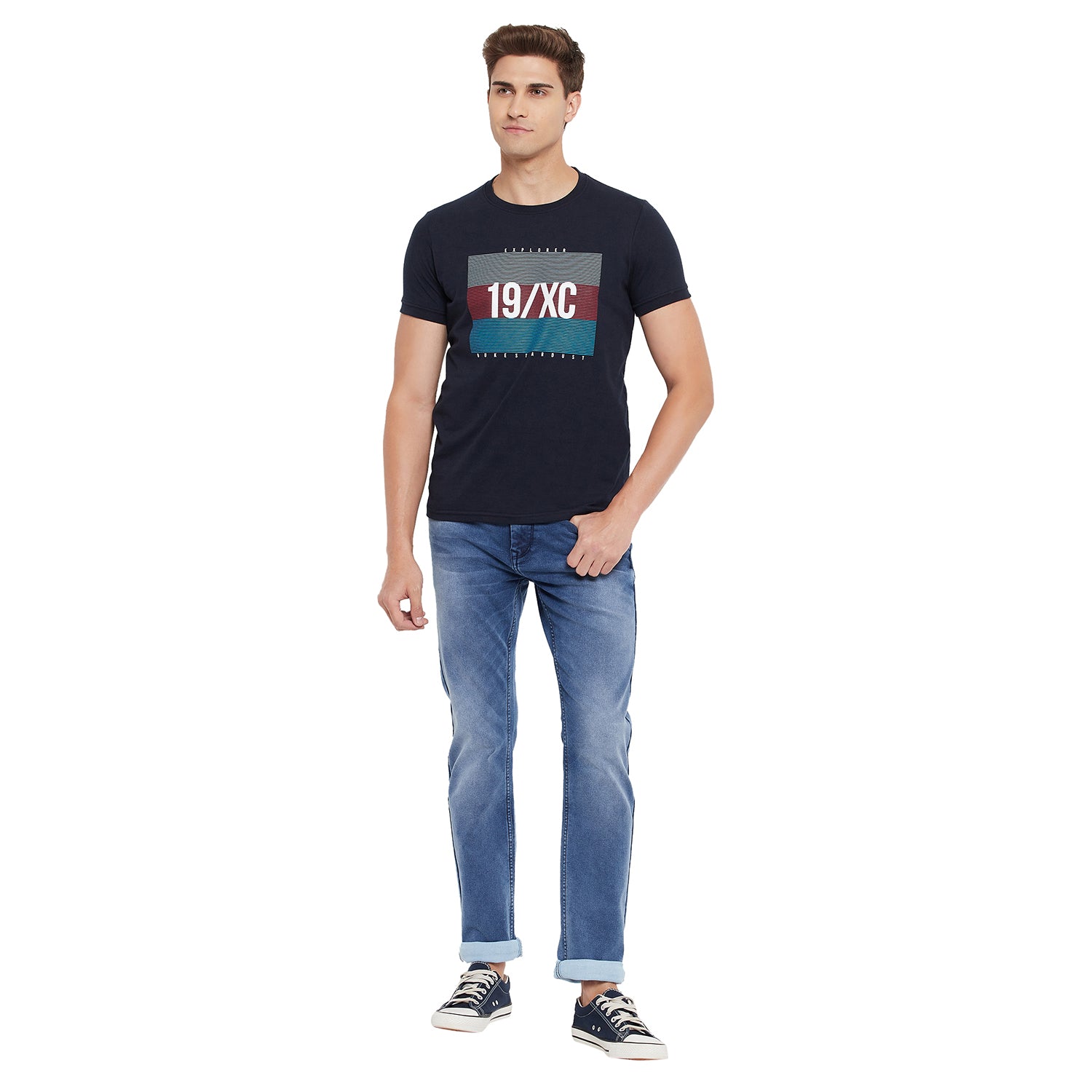 Duke Stardust Men Half Sleeve Cotton T-shirt (LF5222)