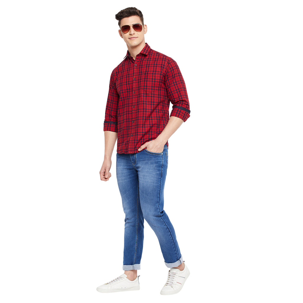 Duke Stardust Men Full Sleeve  Cotton Shirt (SDO5CKIA)
