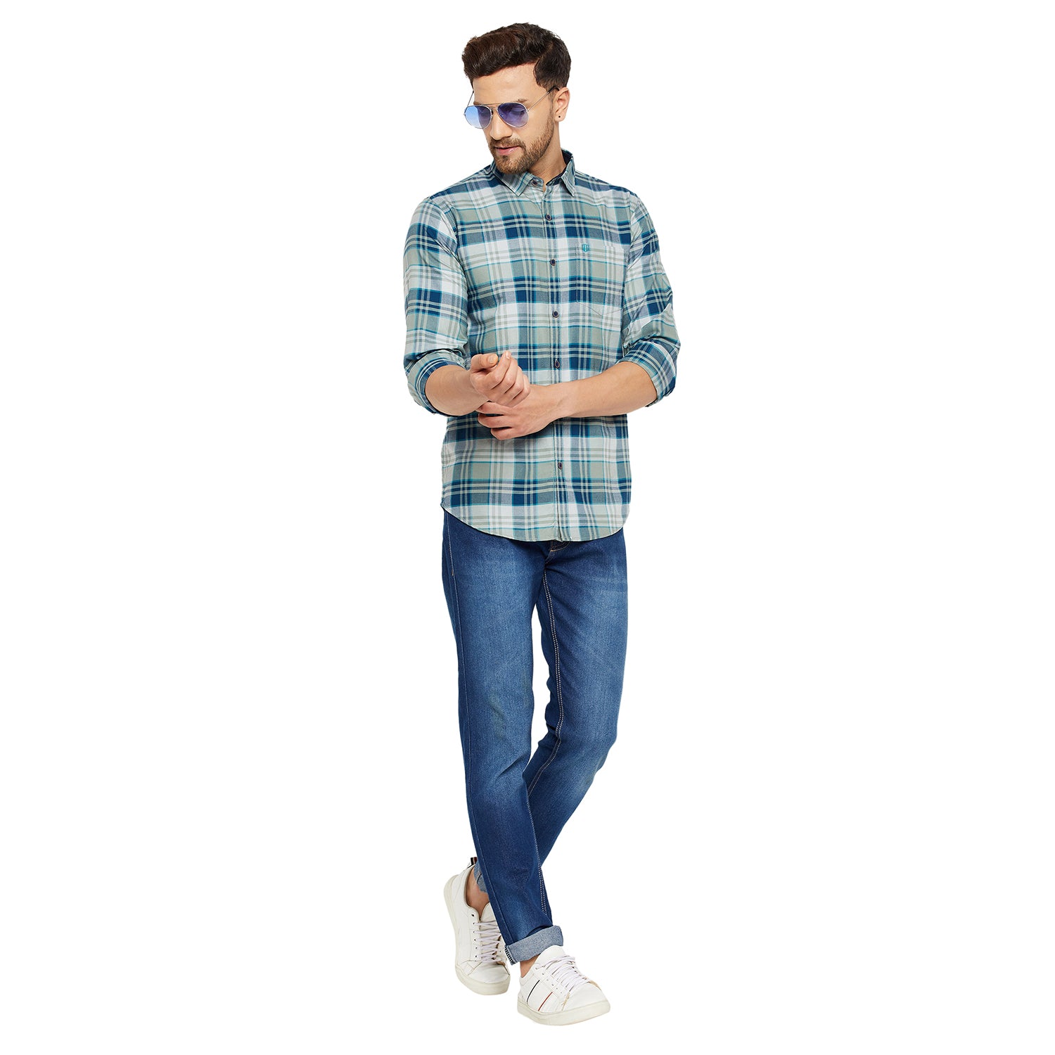 Duke Urban Men Slim Fit Solid Spread Collar Casual Shirt (SDO5CKOL)