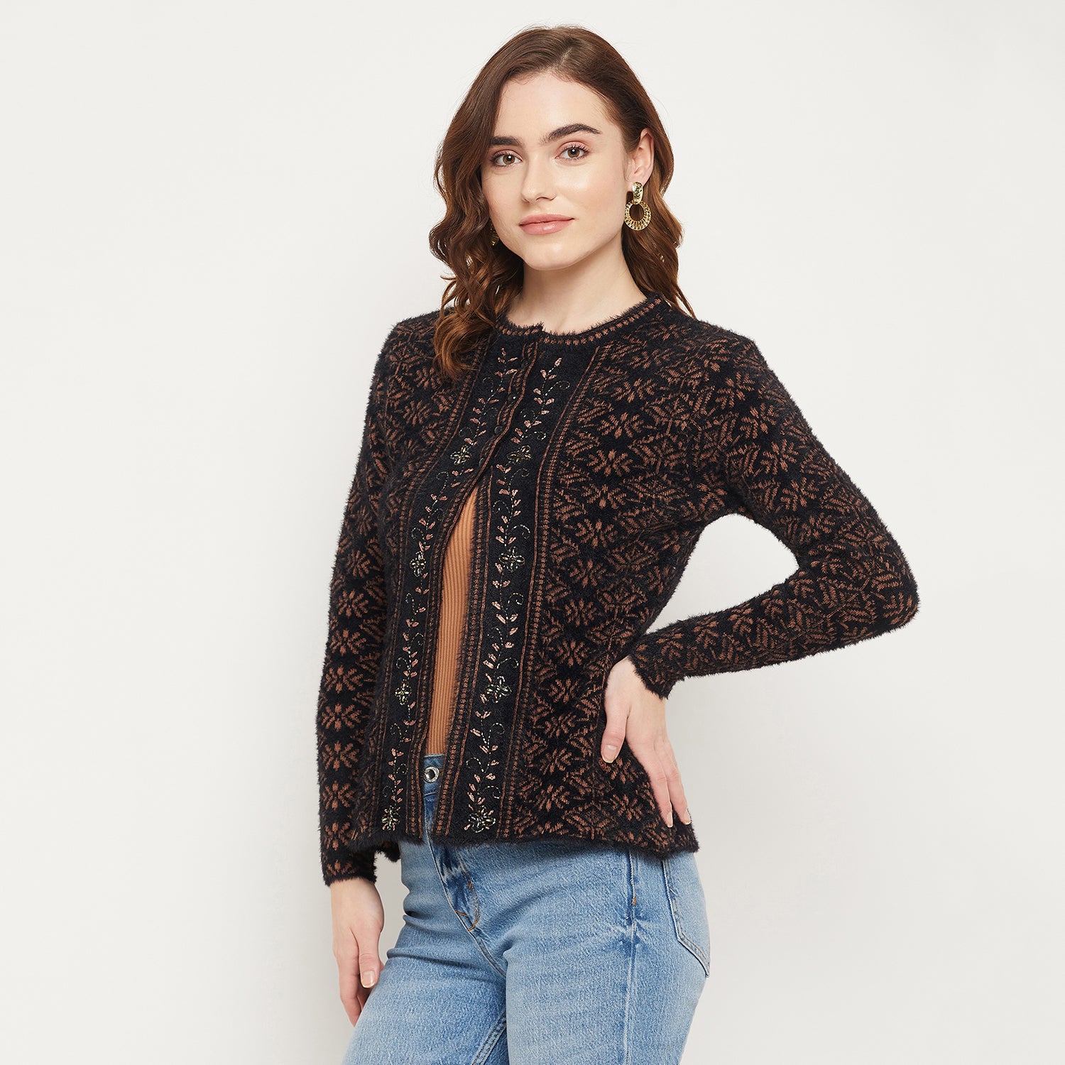 Duke Urban Women Self Design Cardigan (SDS1048)