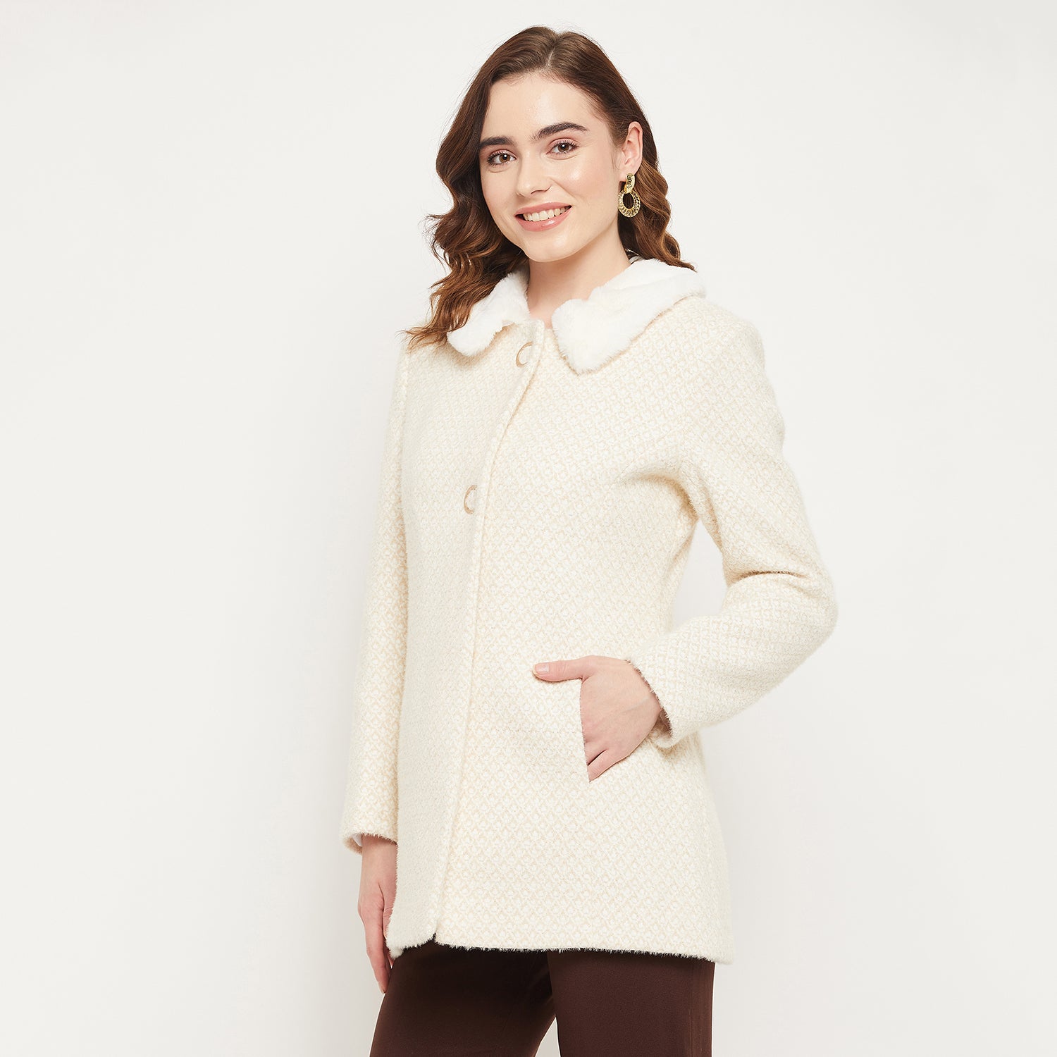Duke Urban Women Collared Neck Coat (SDZC106)