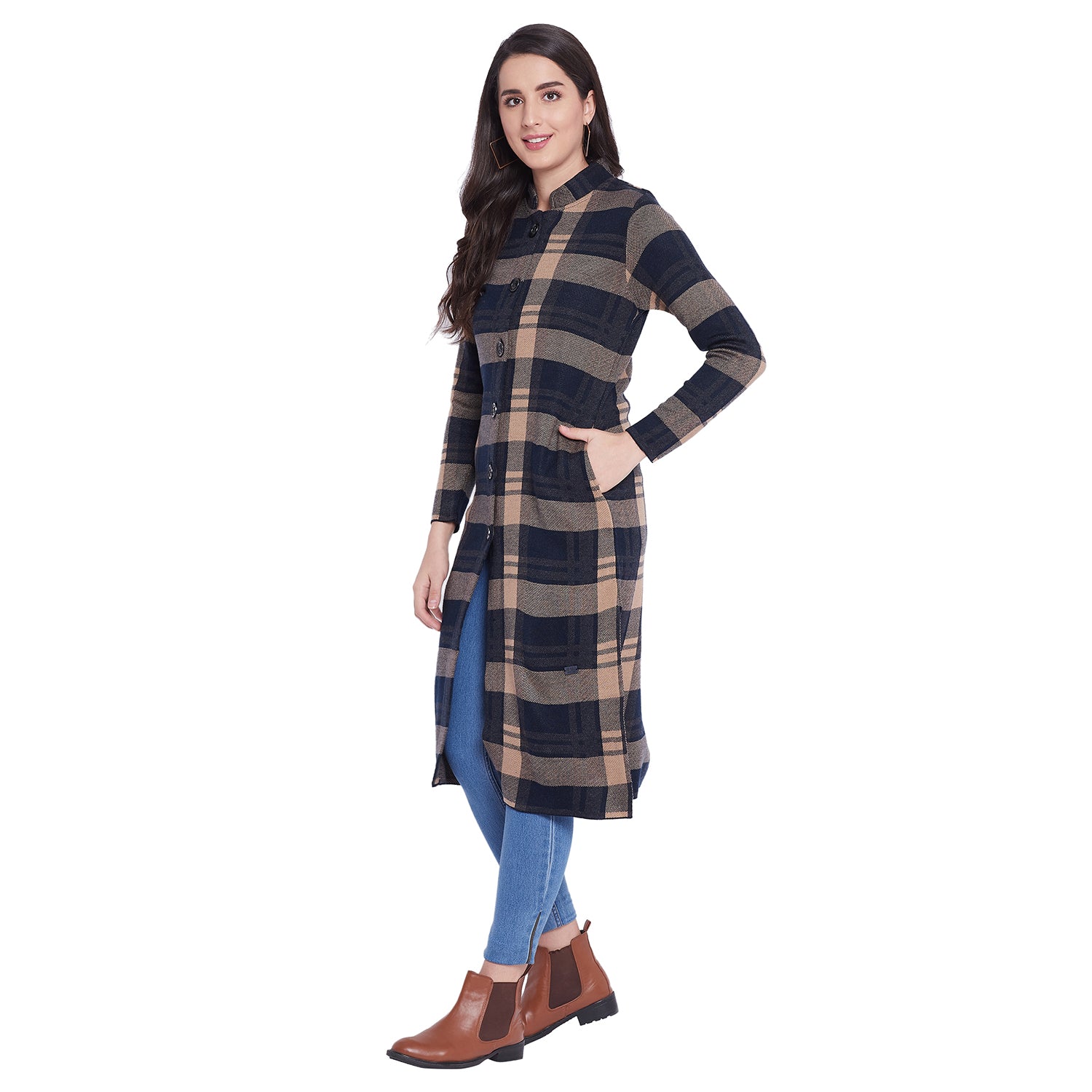 Duke Urban Women Full Sleeve Long Cardigan (SDS941)