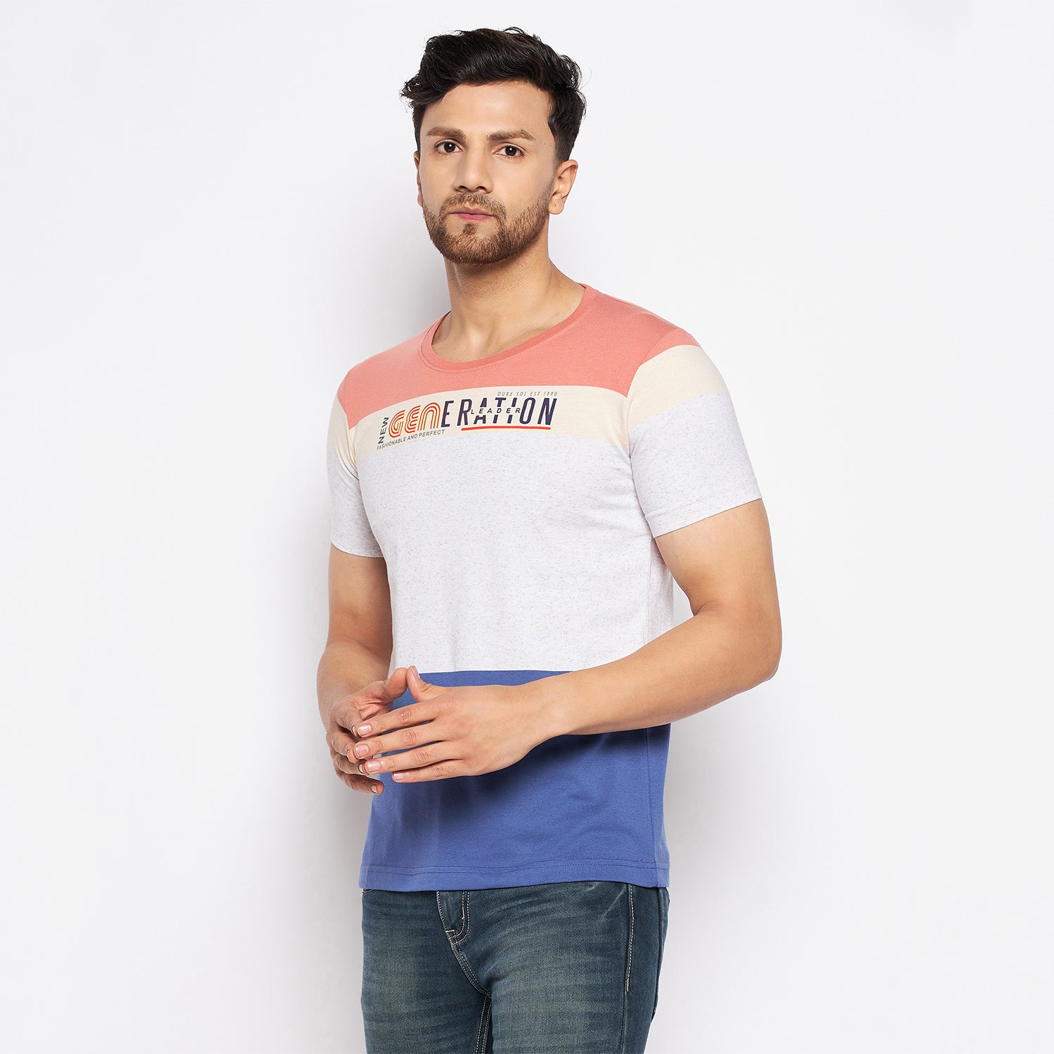 Duke Stardust Men Half Sleeve Cotton T-shirt (LF5472S)