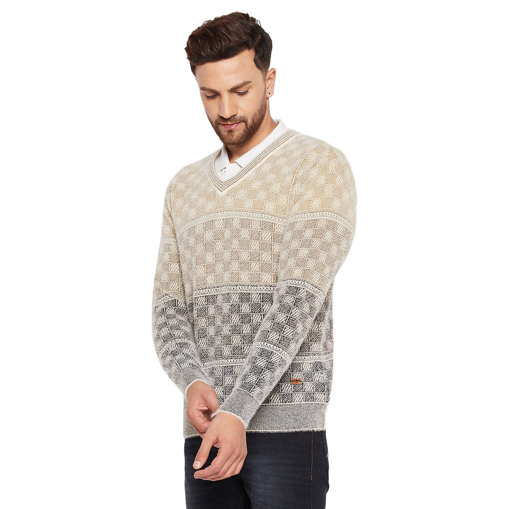 Duke Stardust Men Full Sleeve V-Neck Sweater (SDS2063)