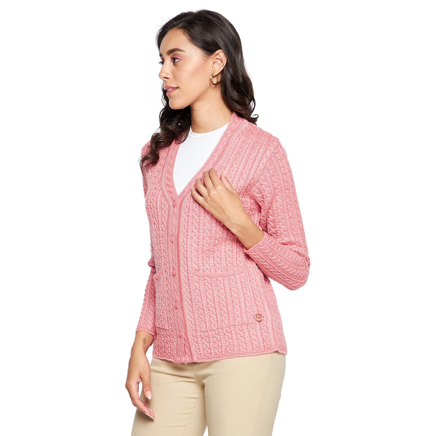 Duke Urban Women Full sleeve V Neck Cardigan (SDS9727)