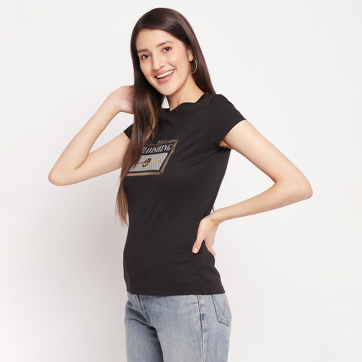 Duke Stardust Women Short Sleeve Round Neck Top (LFX893)