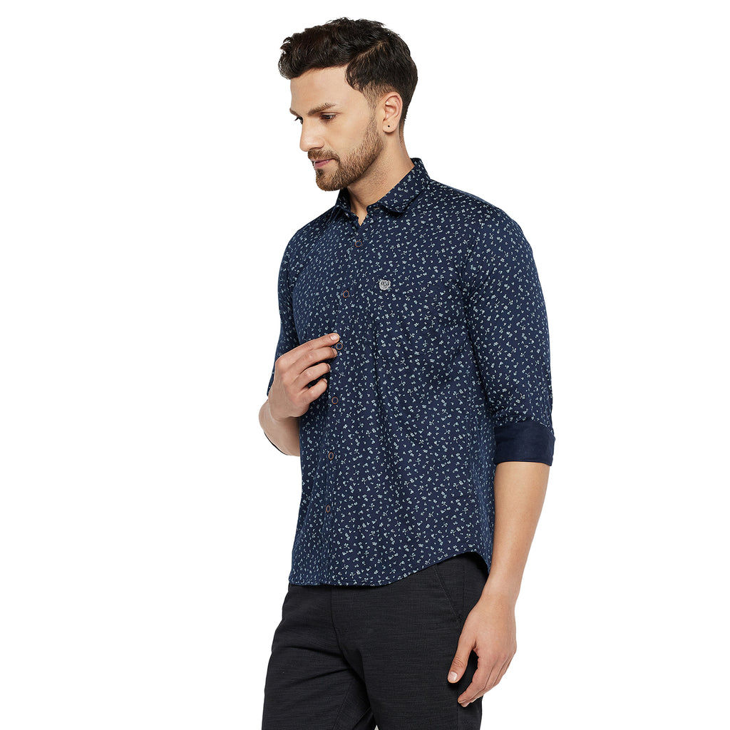 Duke Stardust Men Slim Fit Solid Spread Collar Casual Shirt (SDO6PRTB)