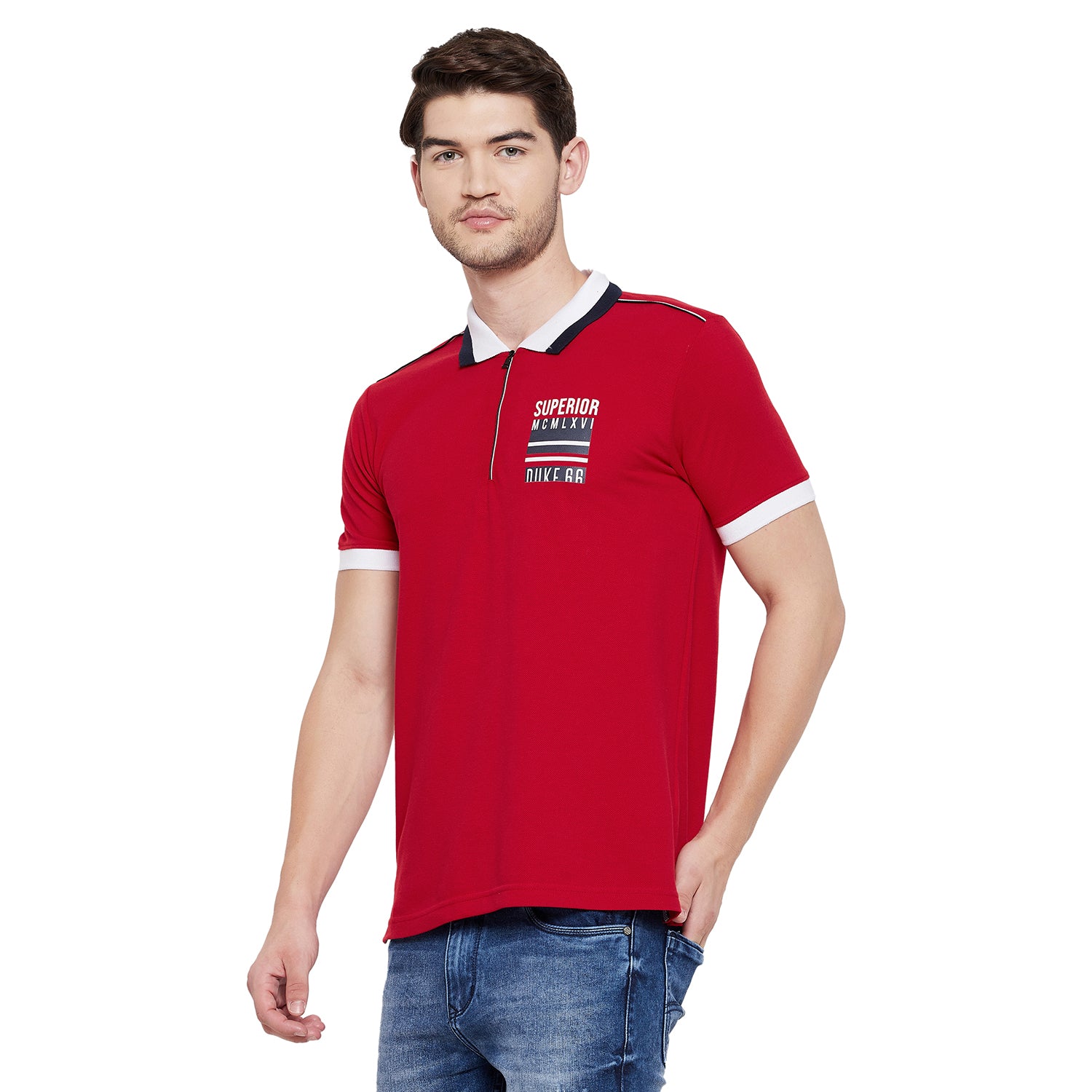 Duke Stardust Men Half Sleeve Cotton T-shirt (LF5238)