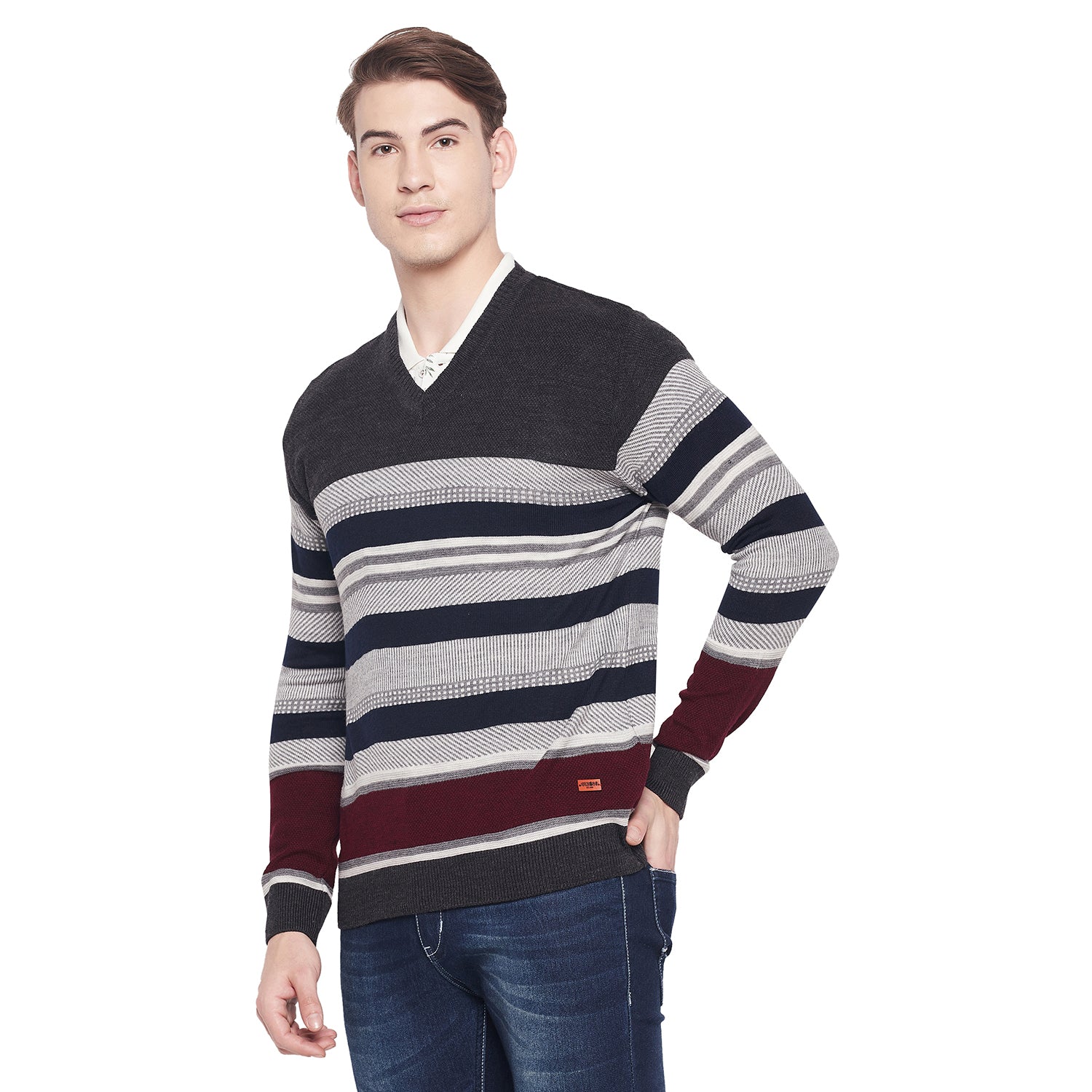 Duke Urban Men Full Sleeve V Neck Sweater (SDS2044)