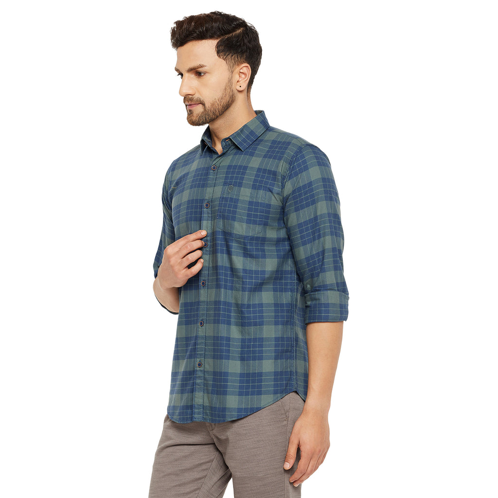 Duke Stardust Men Slim Fit Solid Spread Collar Casual Shirt (SDO5CKOJ)