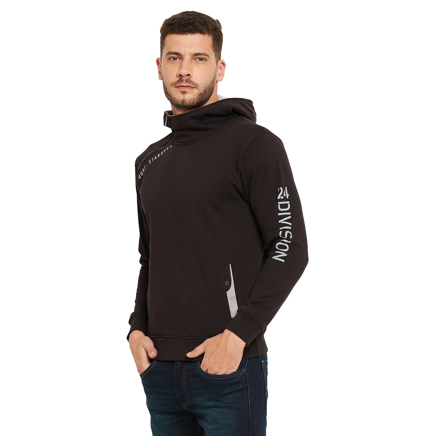 Duke Urban Men Asymmetric Neck Sweatshirt (MLF3801)