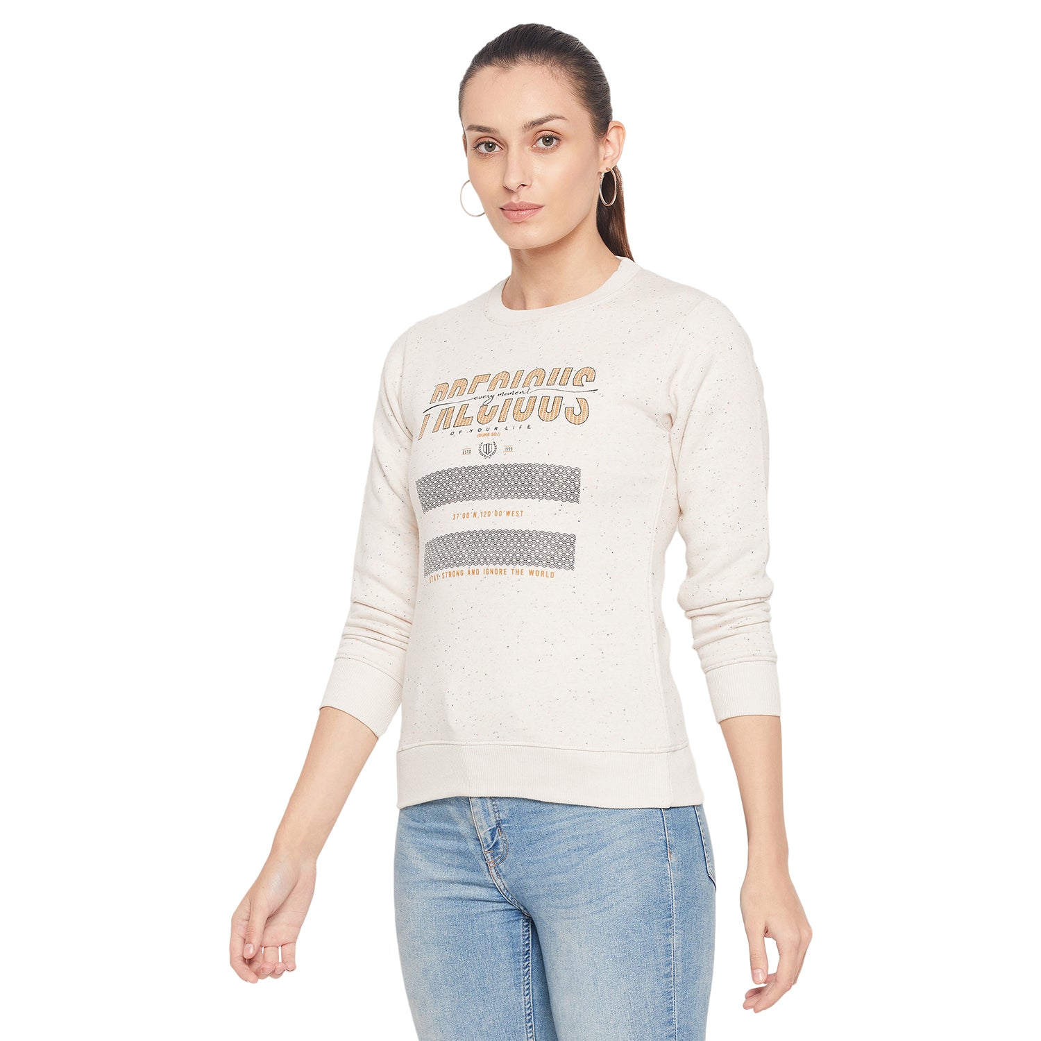 Duke Urban Women Full Sleeve Round Neck Sweatshirt (LFX885)
