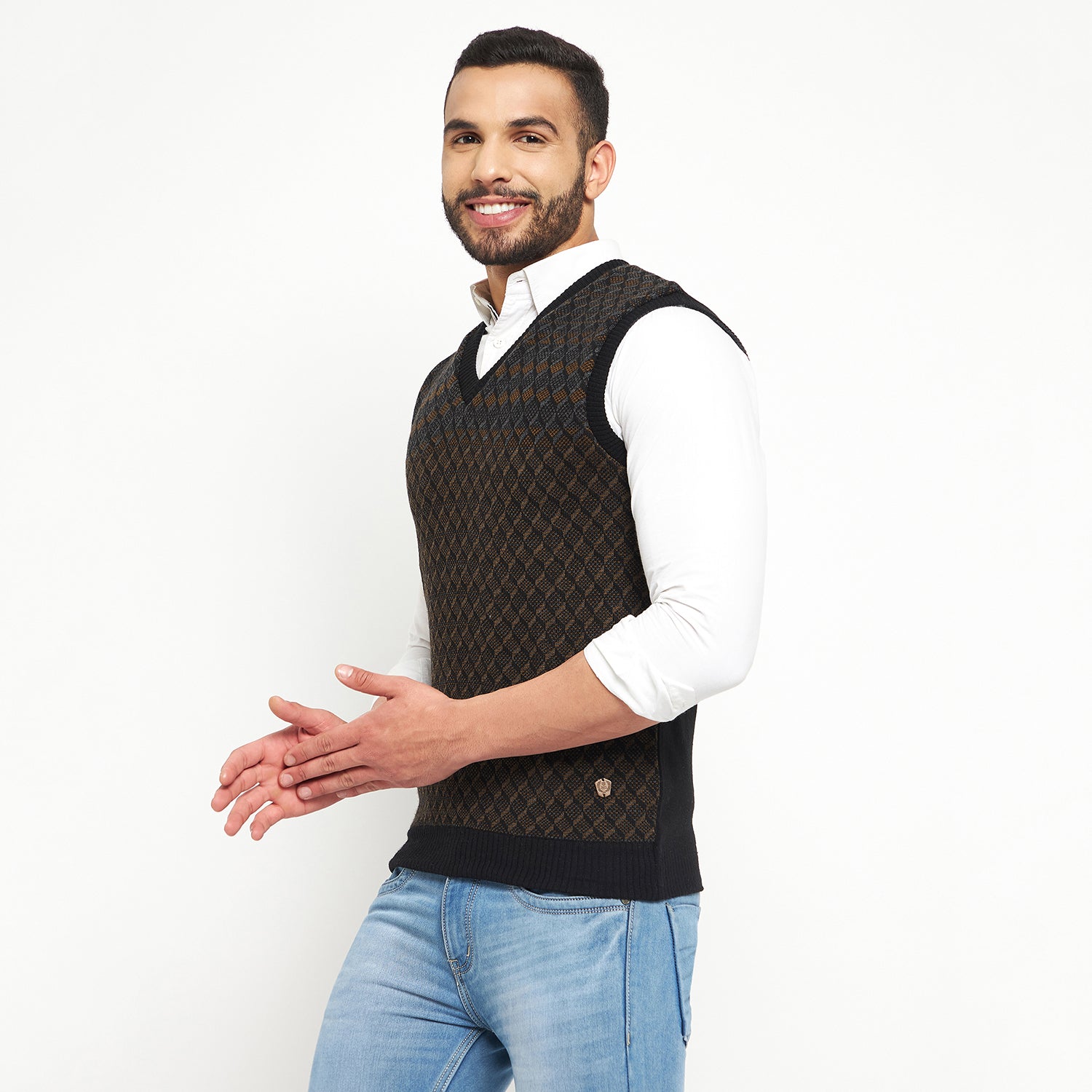 Duke Urban Men Sleeveless Reversible Sweater (SDS2041)