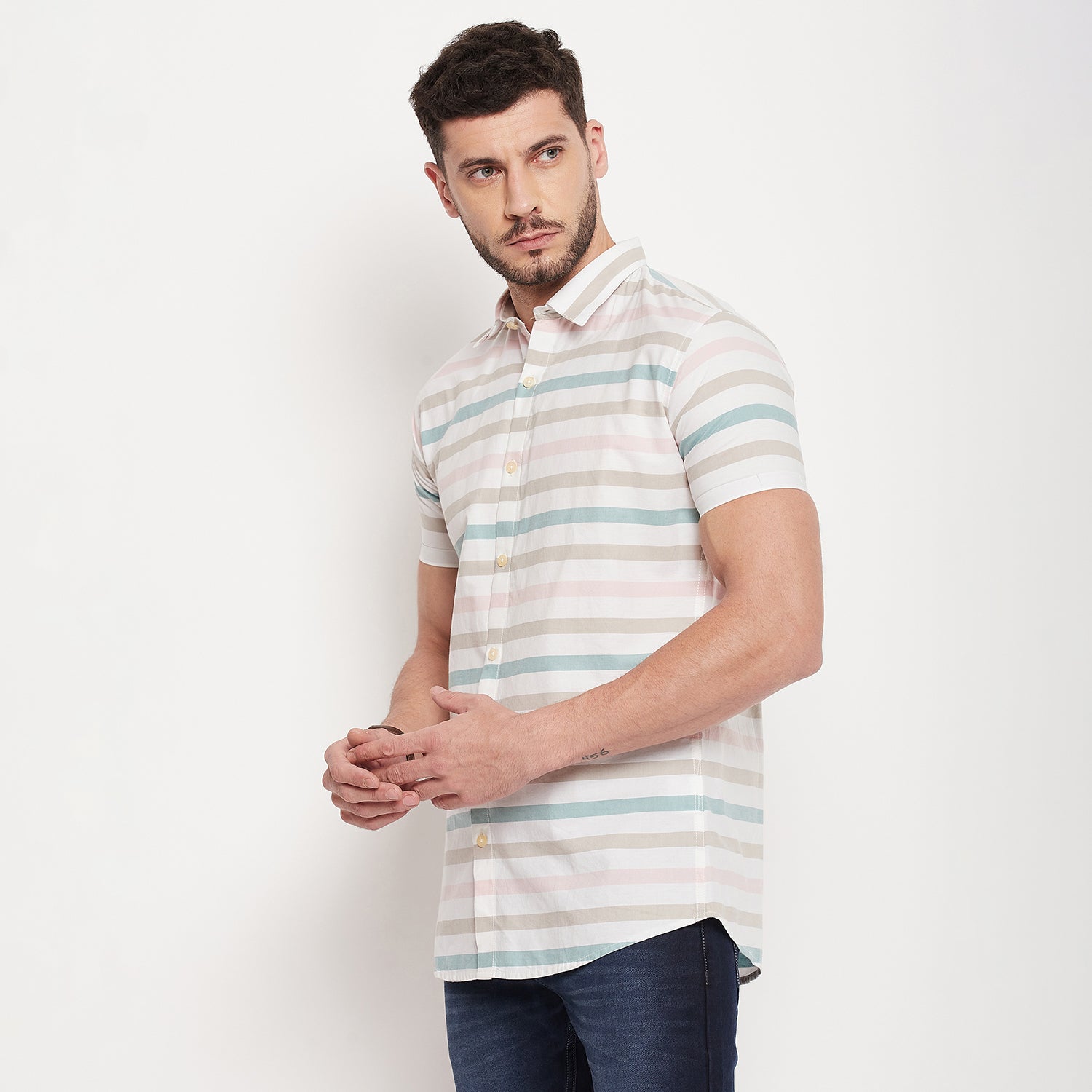 Duke Stardust Men Half Sleeve Cotton Shirt (SDO6963R)
