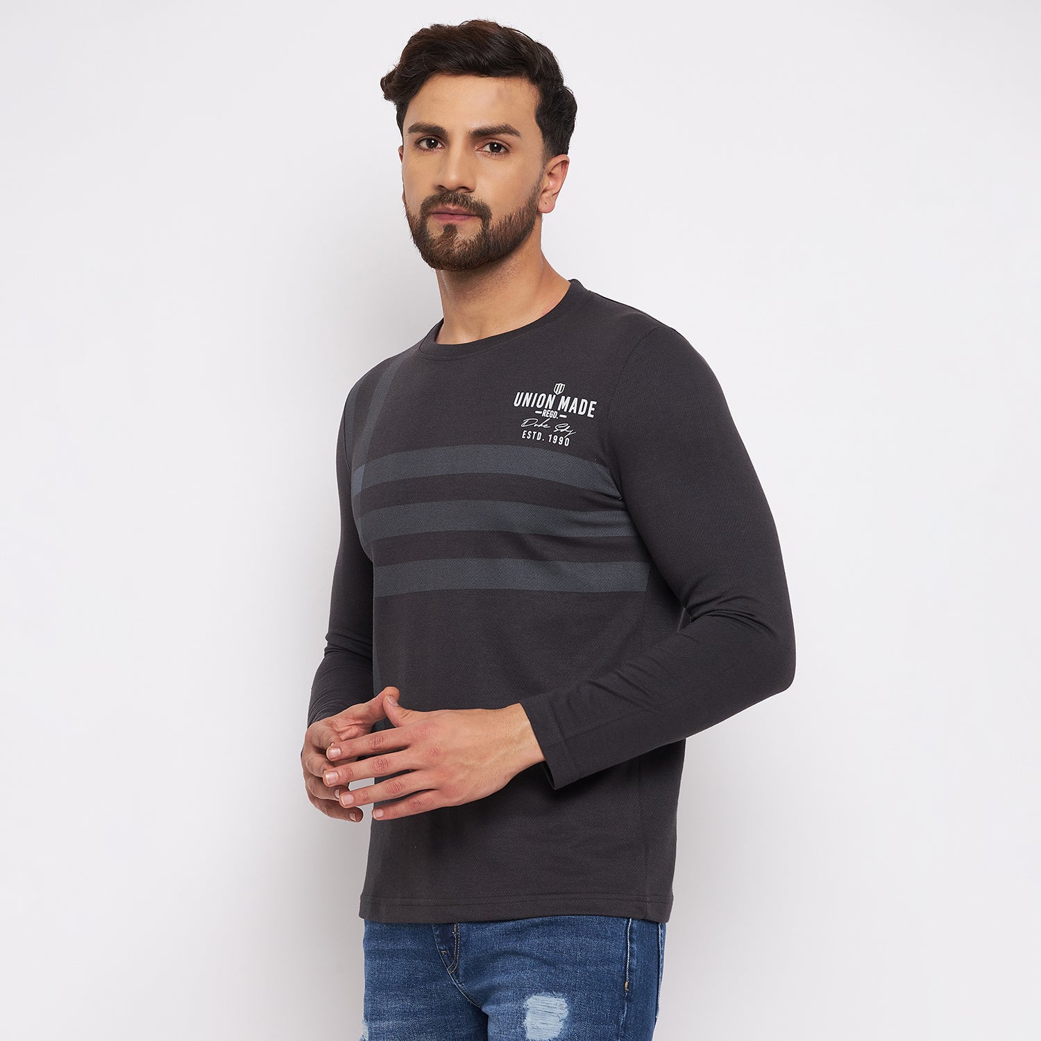 Duke Stardust Men Full Sleeve Cotton T-shirt (LF3976)