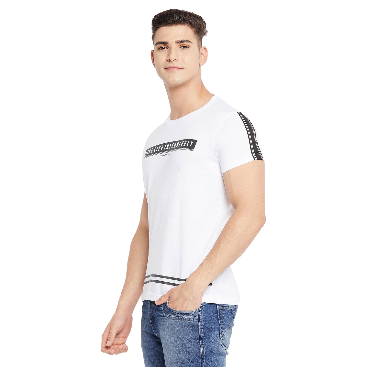 Duke Stardust Men Half Sleeve Cotton T-shirt (LF5346)