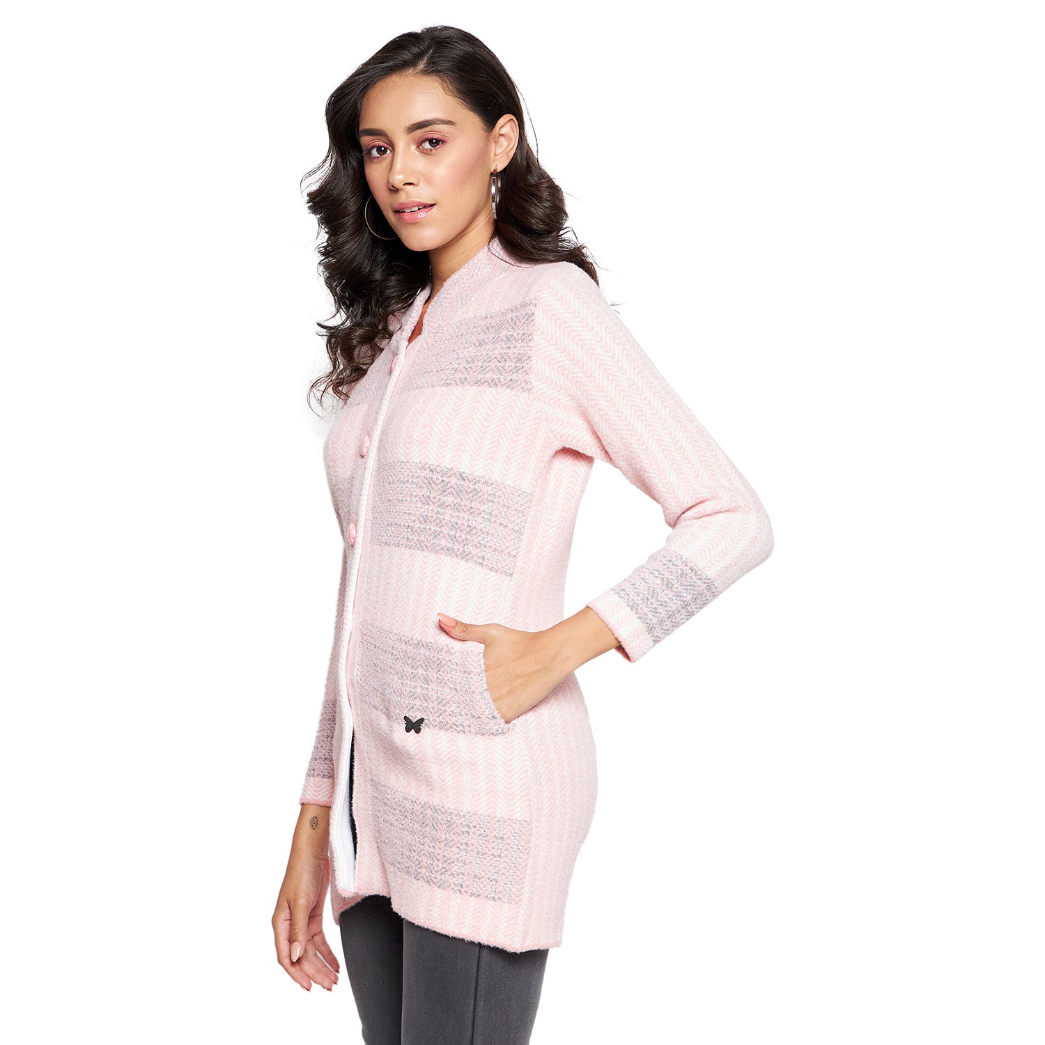 Duke Urban Women Full sleeve Collared Neck Cardigan (SDS1115)