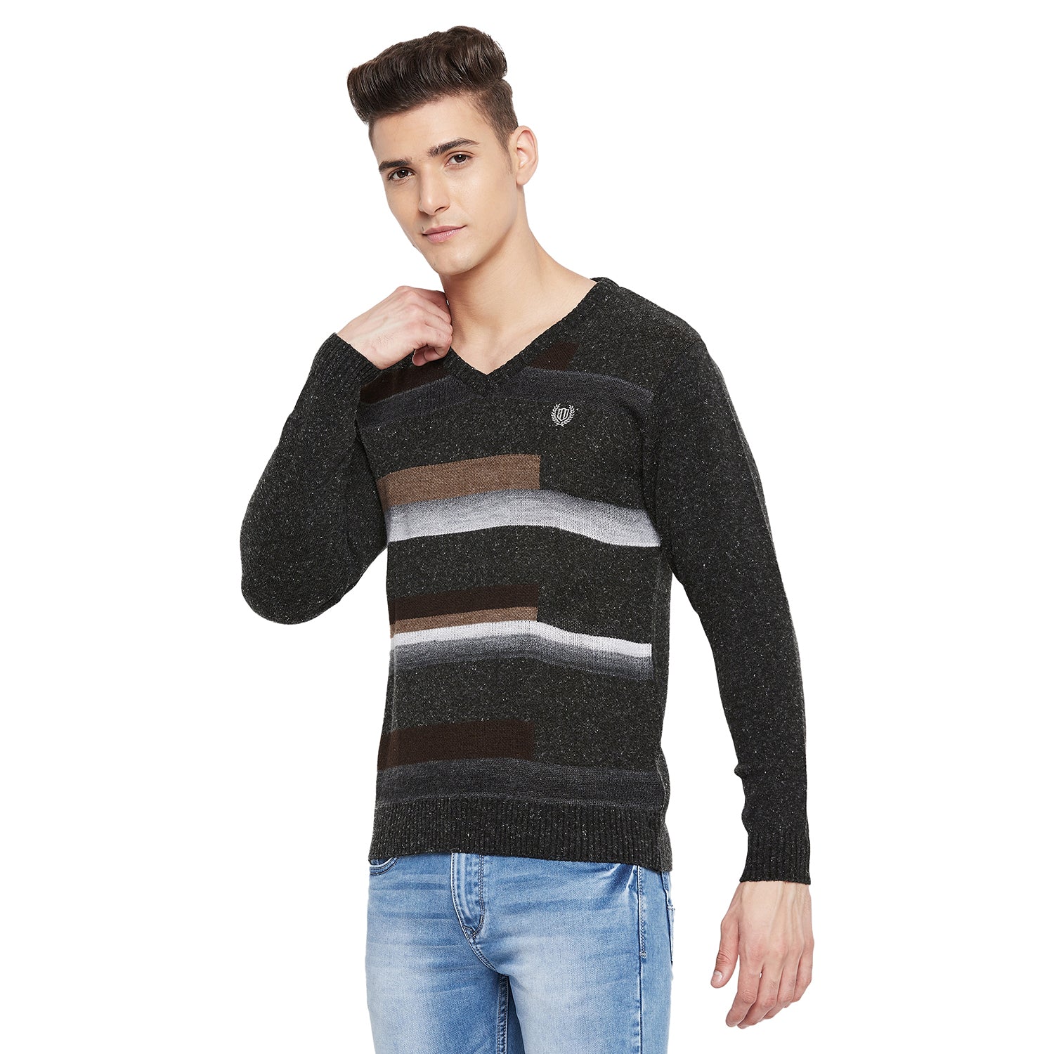 Duke Stardust Men Full Sleeve V Neck Sweater (SDS583)