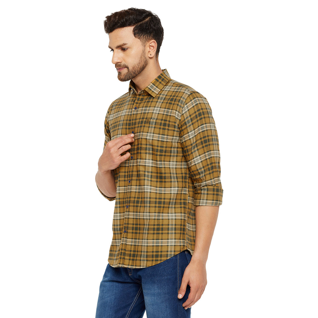 Duke Urban Men Slim Fit Solid Spread Collar Casual Shirt (SDO5CKOF)