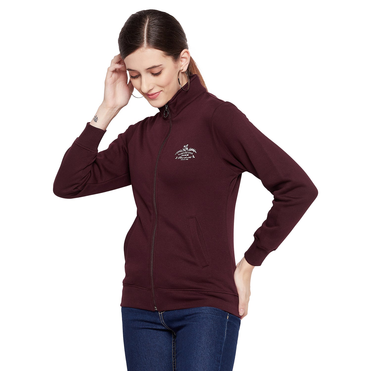 Duke Urban Women Full Sleeve Zipper Sweatshirt (LFX870)