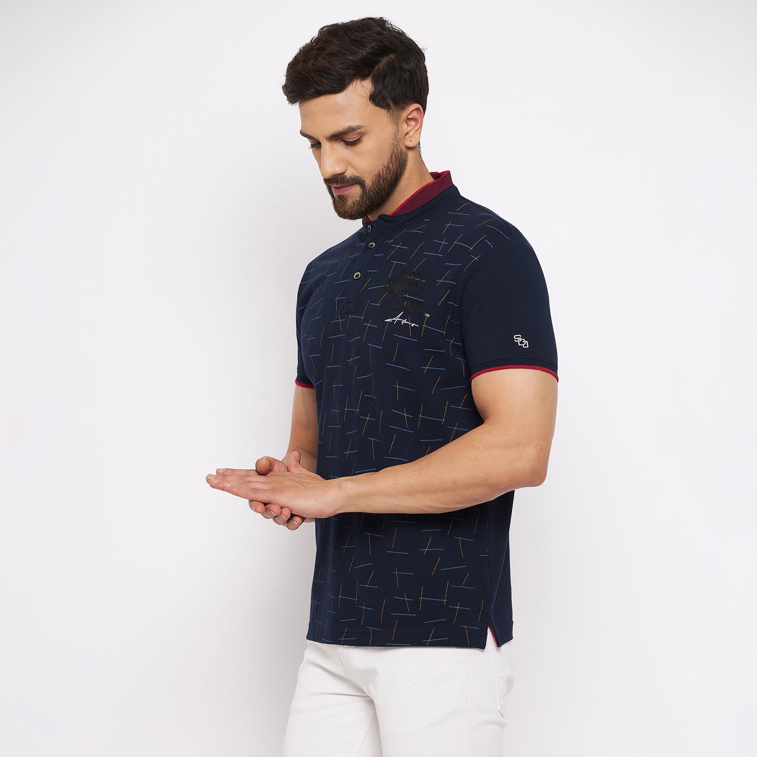 Duke Stardust Men Half Sleeve Cotton T-shirt (LF4955)