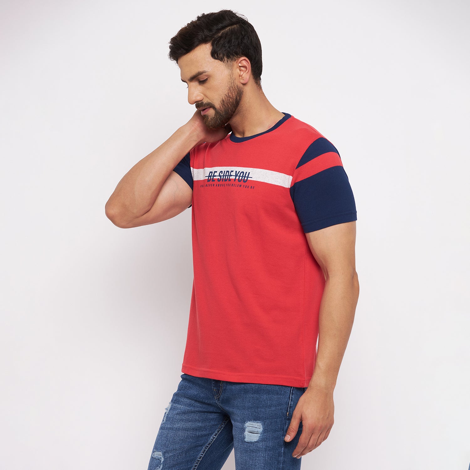 Duke Stardust Men Half Sleeve Cotton T-shirt (LF4946)