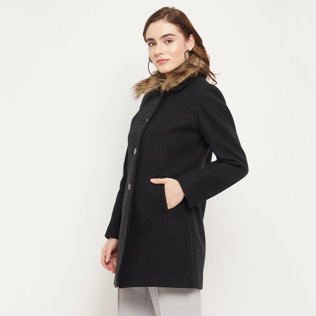 Duke Stardust Women Collared Neck Coat (SDZC104)