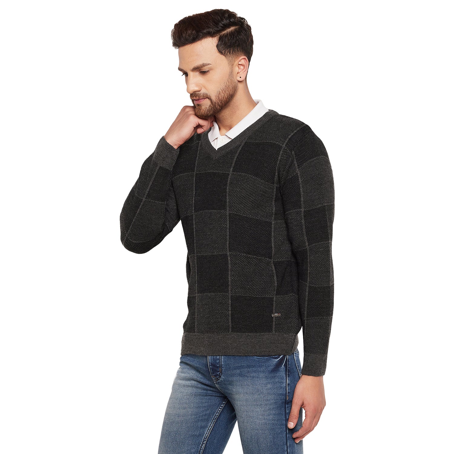 Duke Urban Men Full Sleeve V-Neck Sweater (SDS2053)