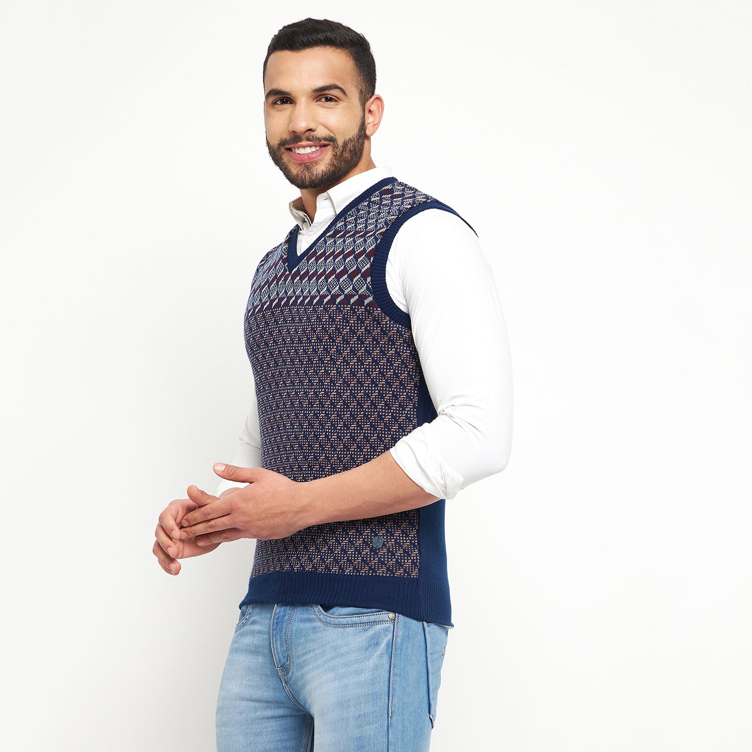Duke Urban Men Sleeveless Reversible Sweater (SDS2041)