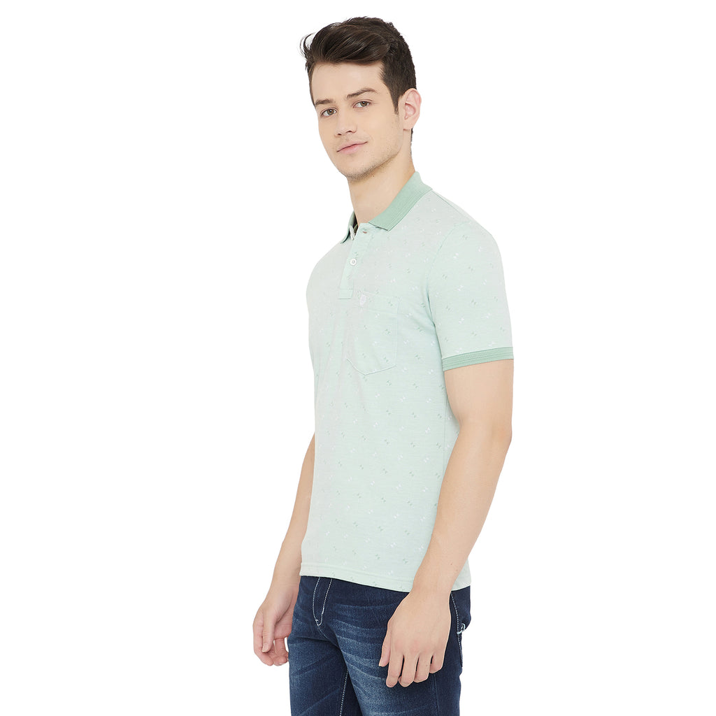 Duke Stardust Men Polo Neck Striped T-Shirt(LF4899)