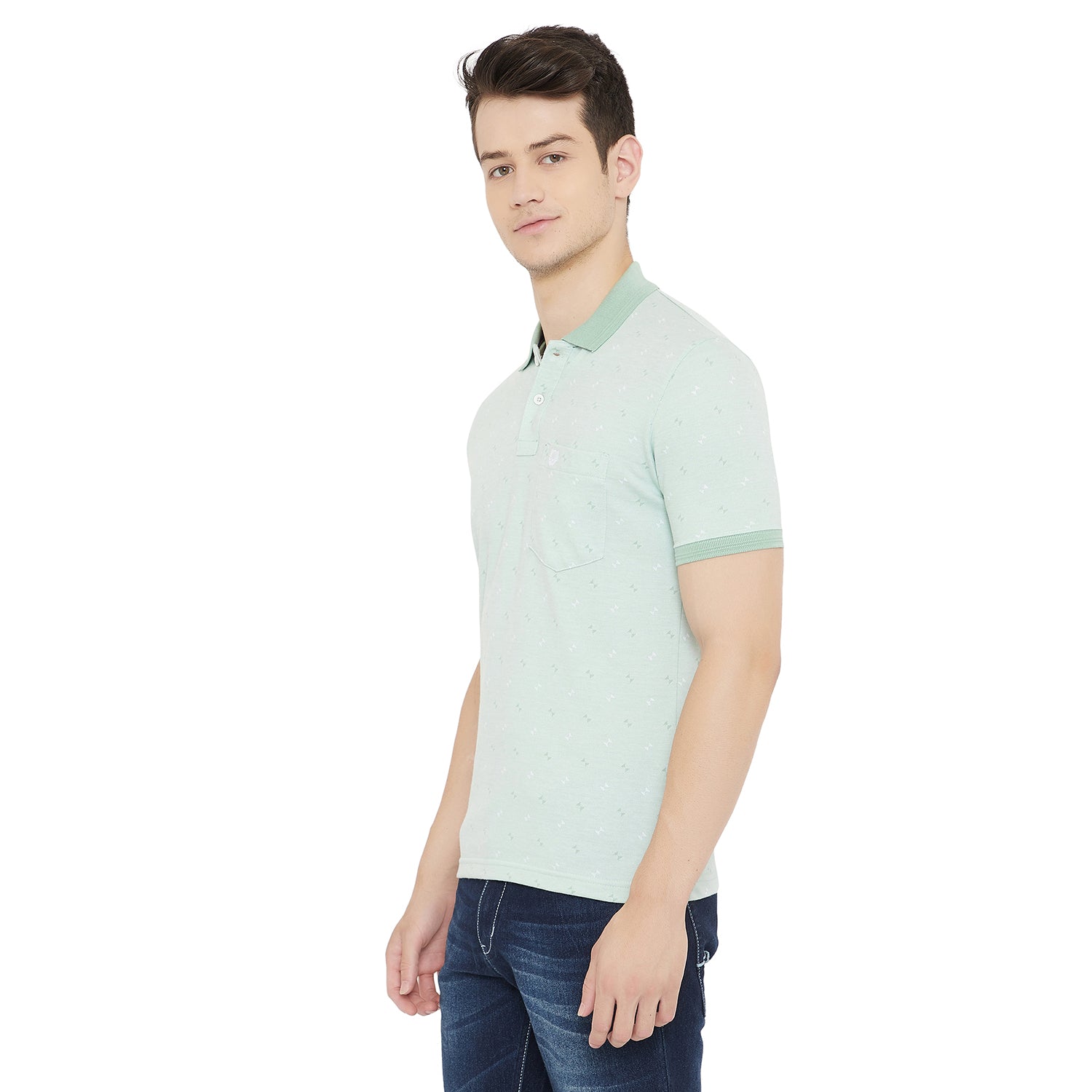 Duke Stardust Men Polo Neck Striped T-Shirt(LF4899)