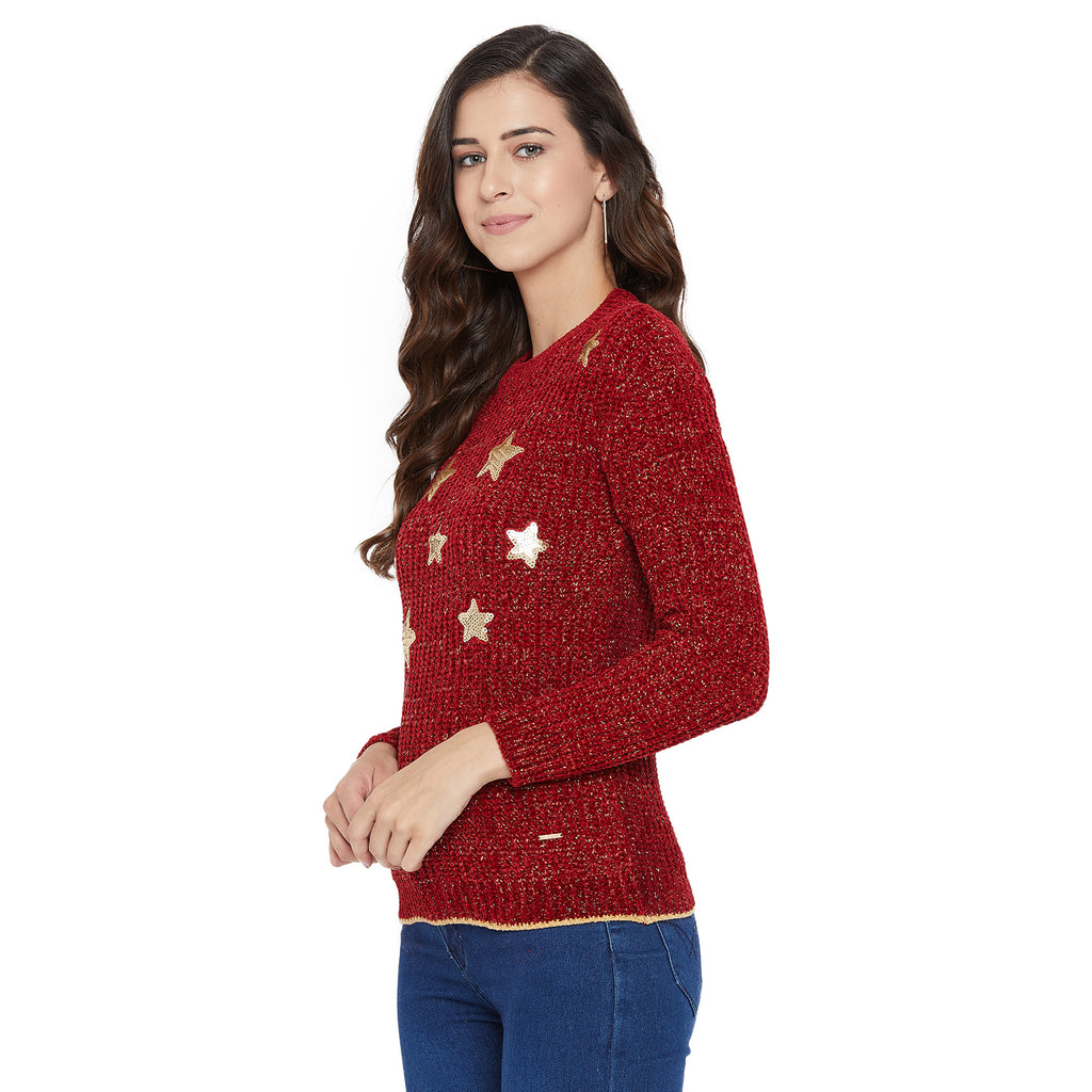 Duke Stardust Women Full Sleeve Sweater (SDS913)