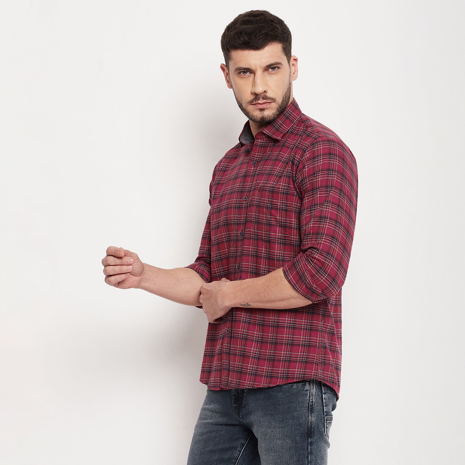 Duke Stardust Men Full Sleeve Cotton Shirt (SDO8CKO)