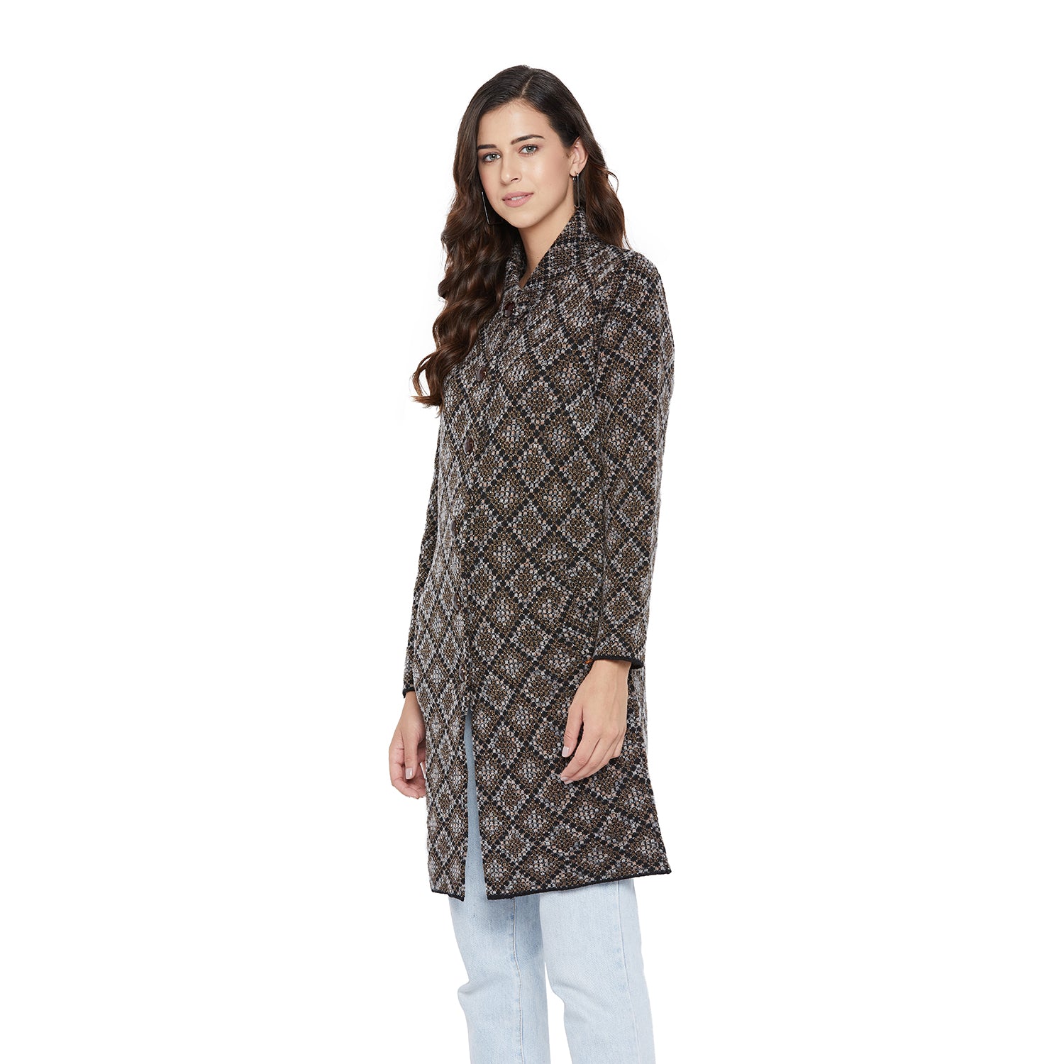 Duke Urban Women Full Sleeve Long Cardigan (SDS959)