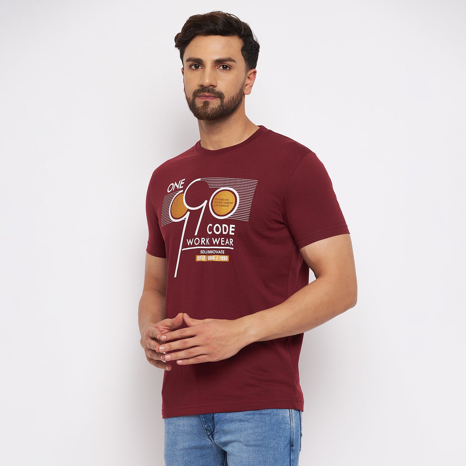 Duke Stardust Men Half Sleeve Cotton T-shirt (LF4828)